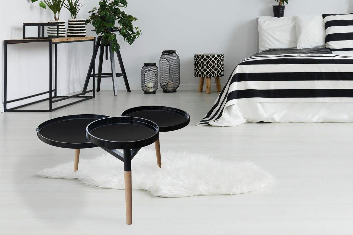 Kayoom Bijzettafel Butler 110, aantrekkelijke bijzettafel Diameter van de ophangvlakken: 49,5/39,5/30 cm, gladde vlakken (1 stuk)