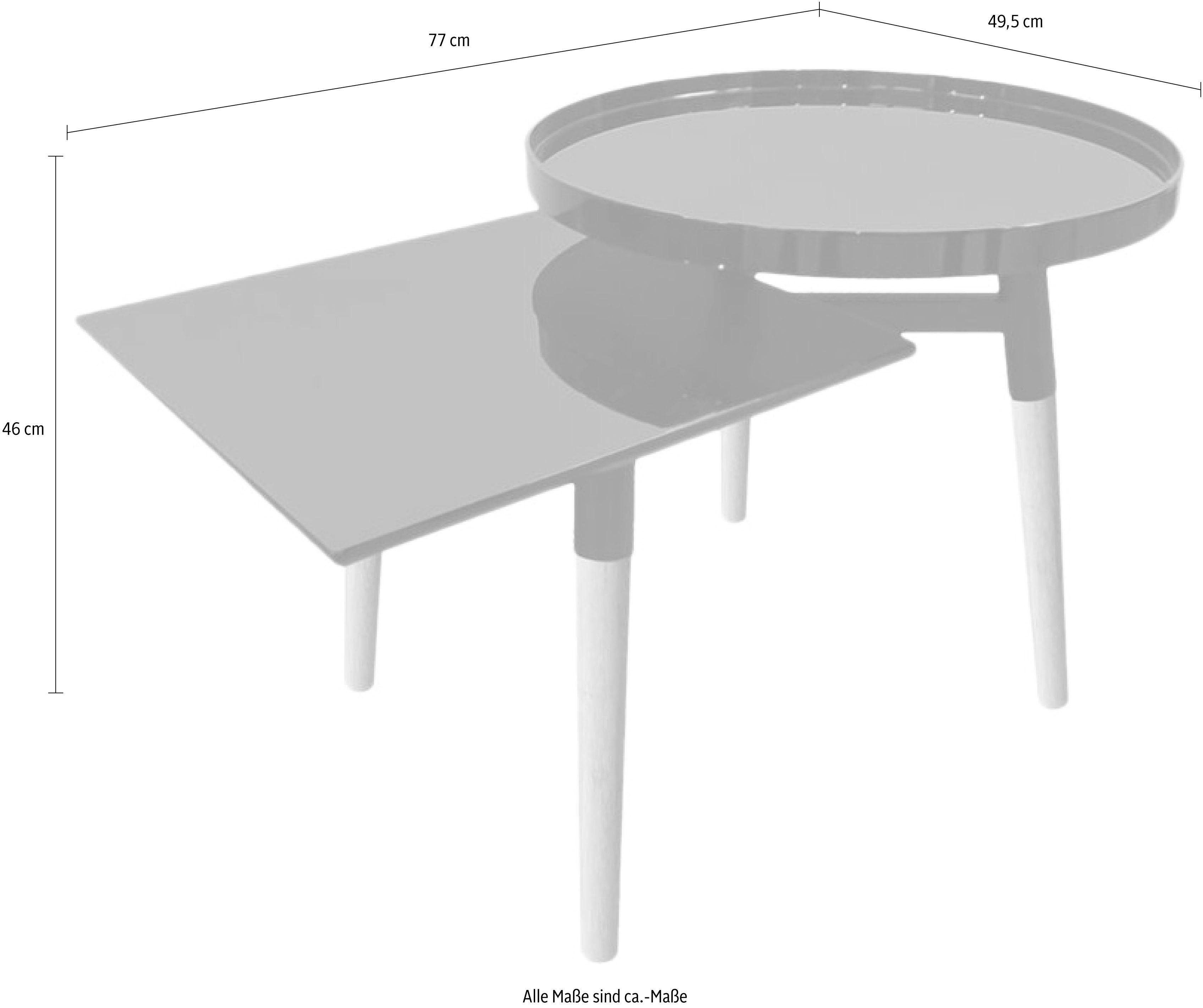 Kayoom Bijzettafel Butler 320, aantrekkelijke bijzettafel Diameter ronde plaat: ca. 49,5 / Vierkante plaat: 40 x 40 cm (1 stuk)