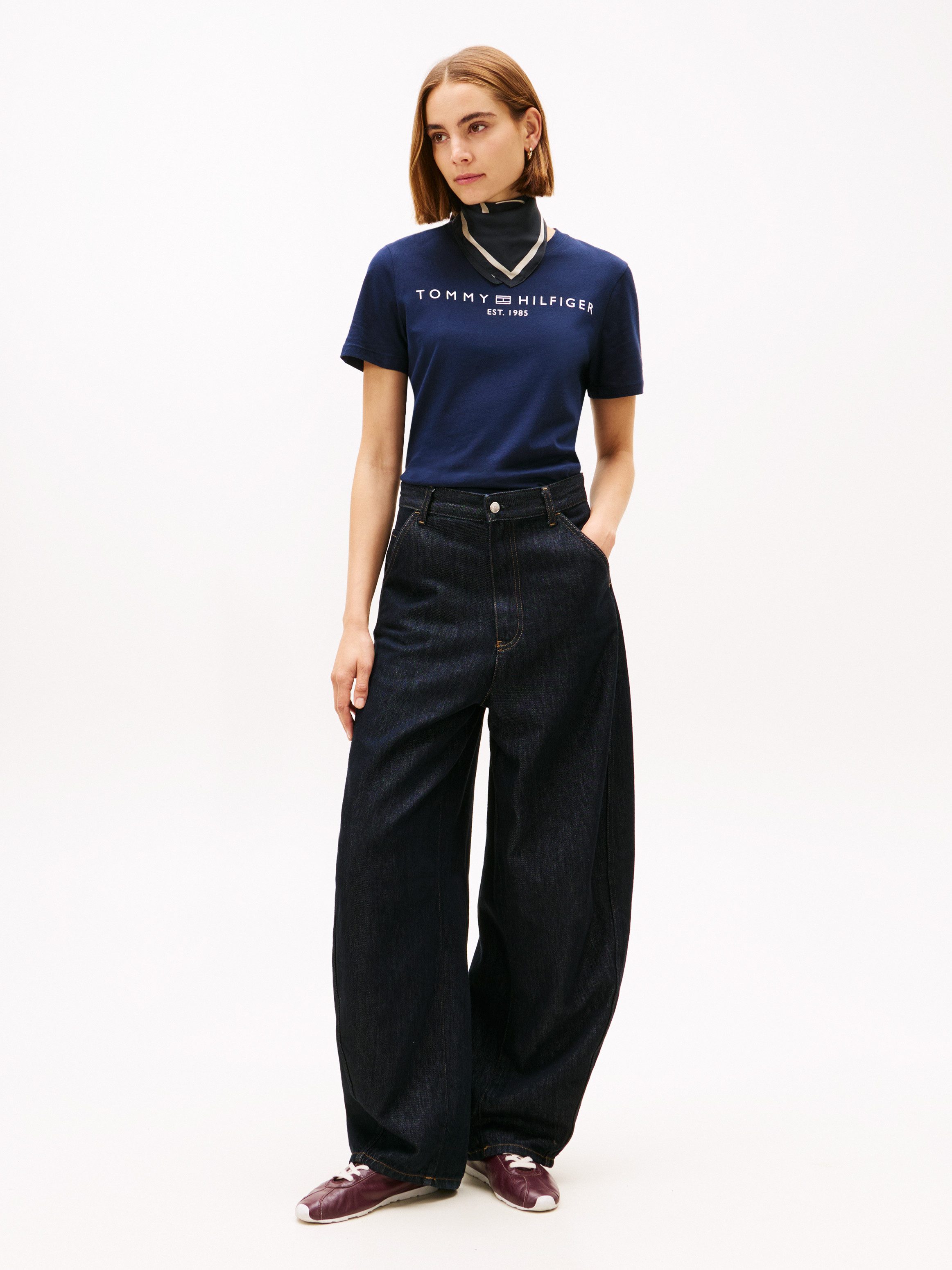 Tommy Hilfiger T-shirt REG CORP LOGO C-NK met logo en borduursel