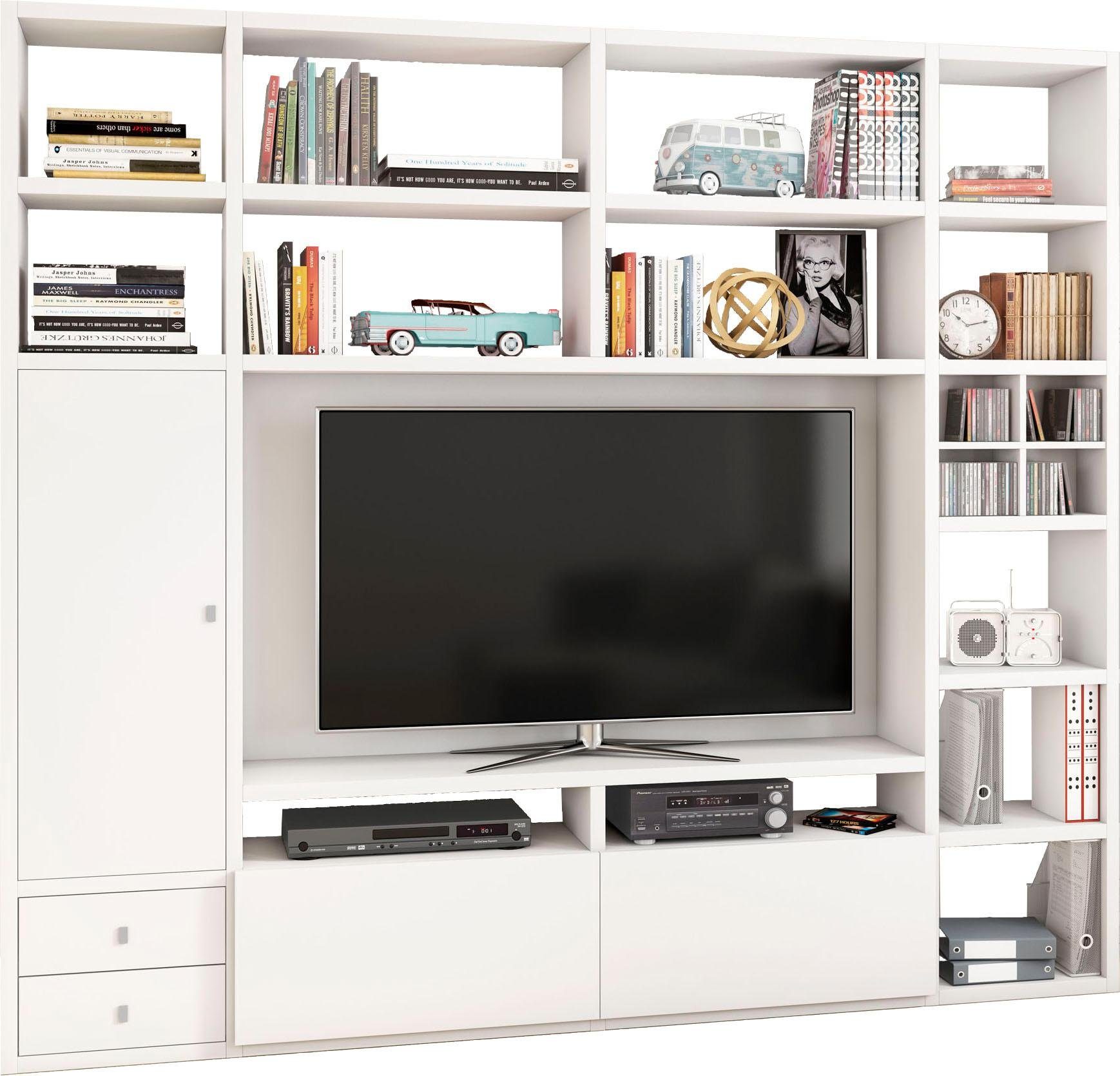 fif möbel Wandmeubel Toro Woonwand, TV rek, compact en tijdloos, B: 251 cm