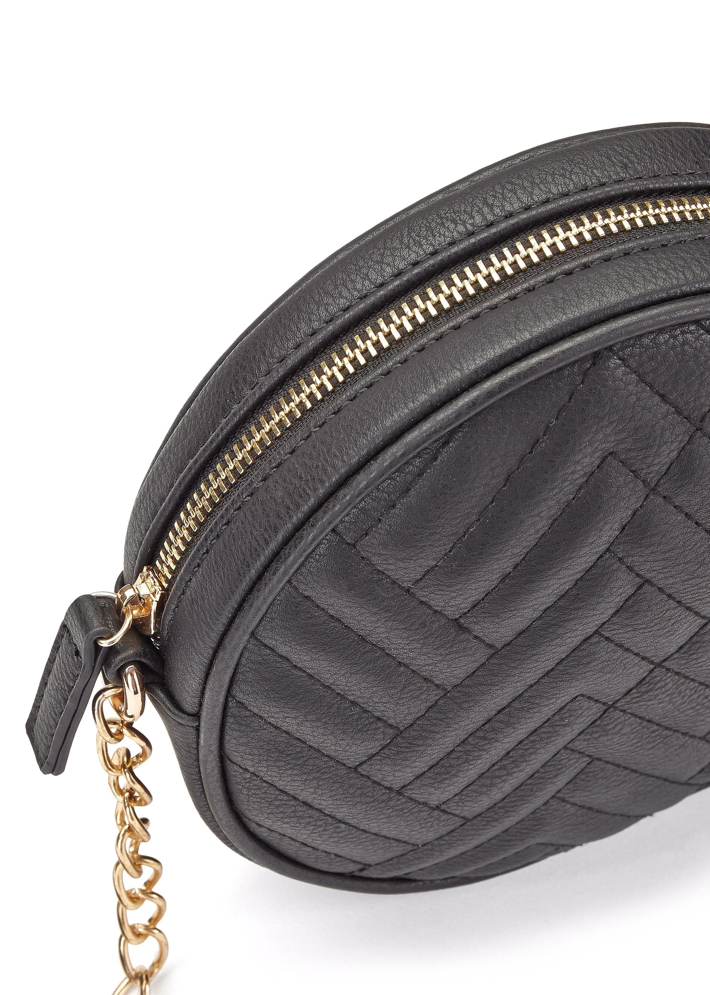 Lascana Schoudertas kleine ronde handtas, minibag vegan