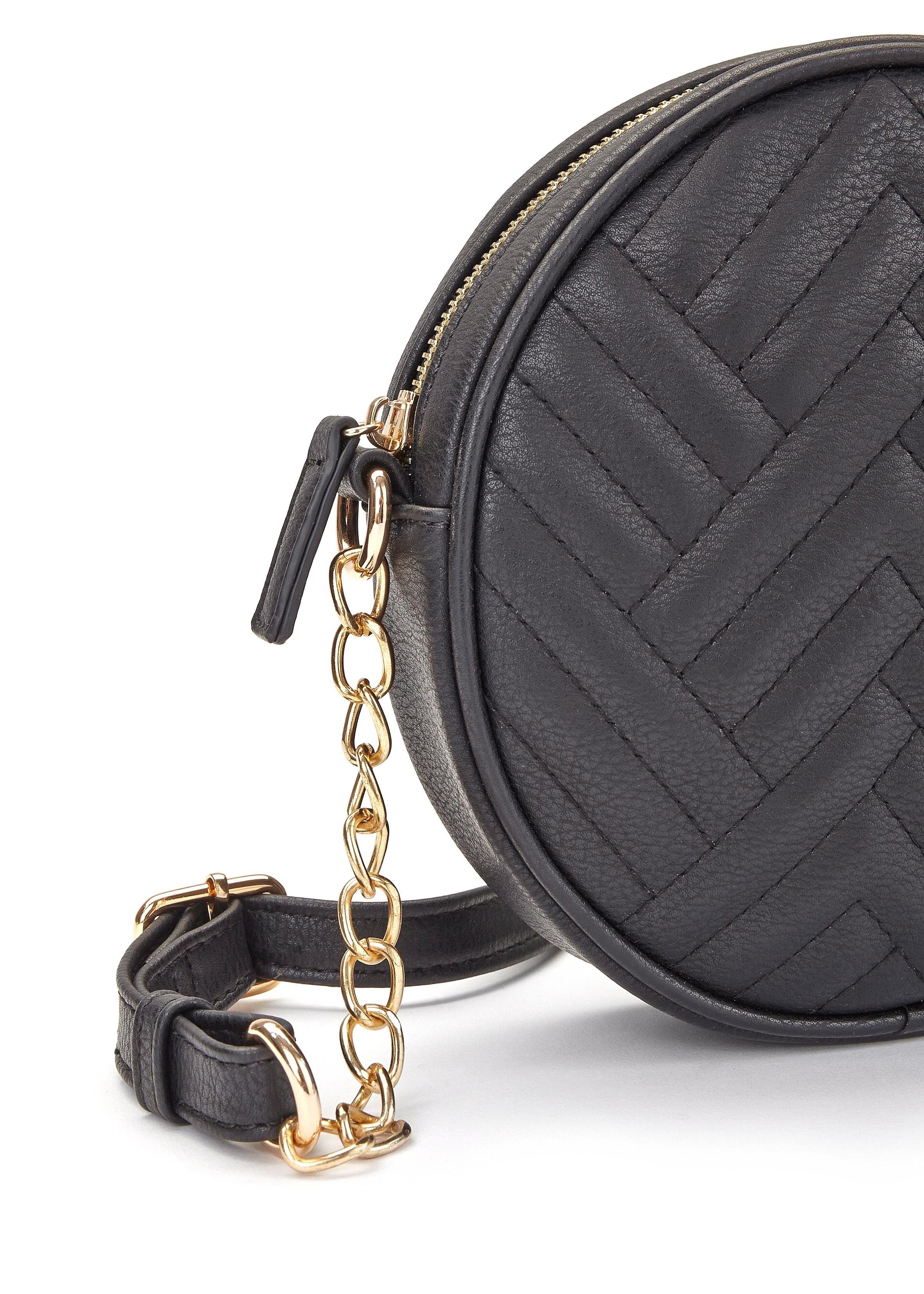 Lascana Schoudertas kleine ronde handtas, minibag vegan