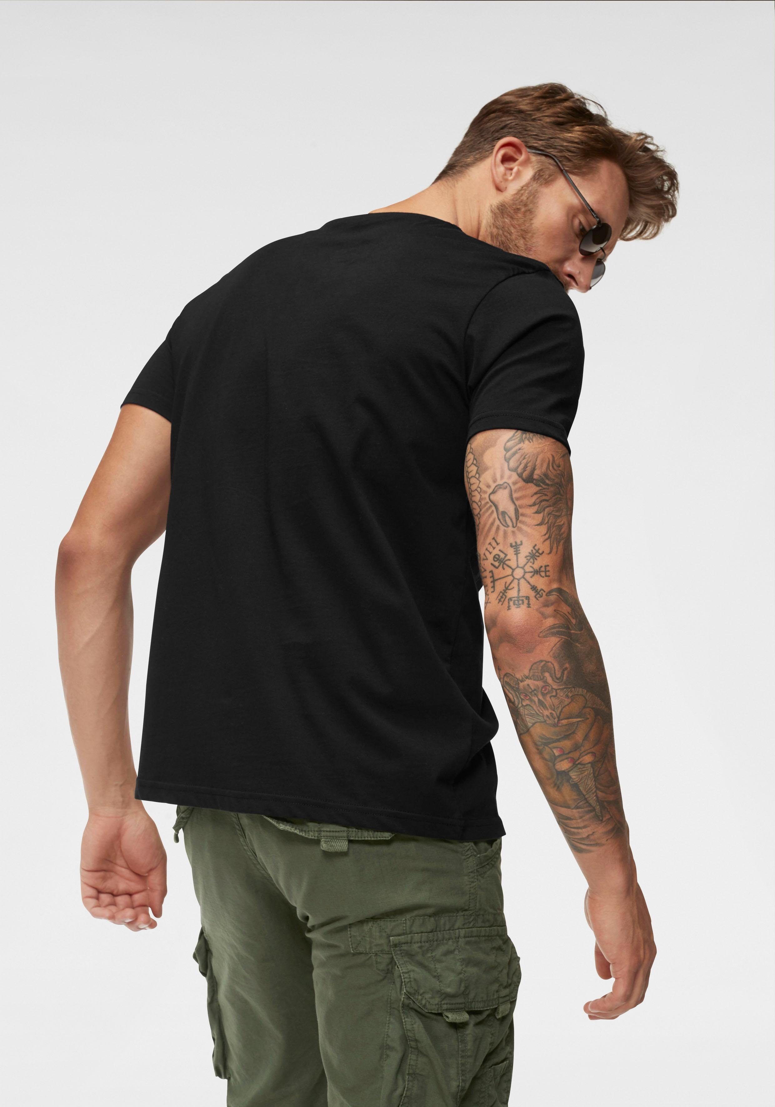 Alpha Industries Shirt met ronde hals BASIC T SMALL LOGO