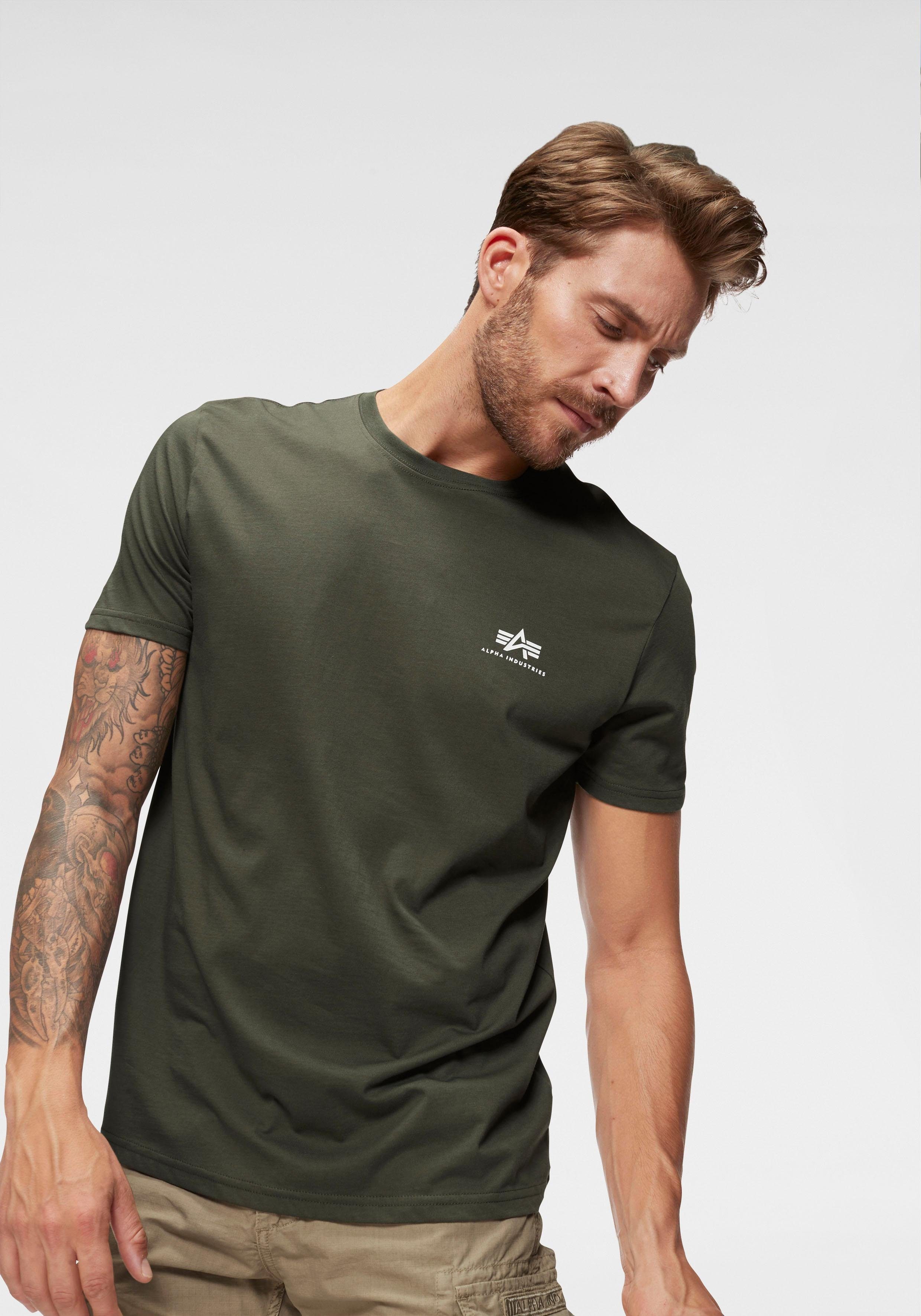 Alpha Industries Shirt met ronde hals BASIC T SMALL LOGO