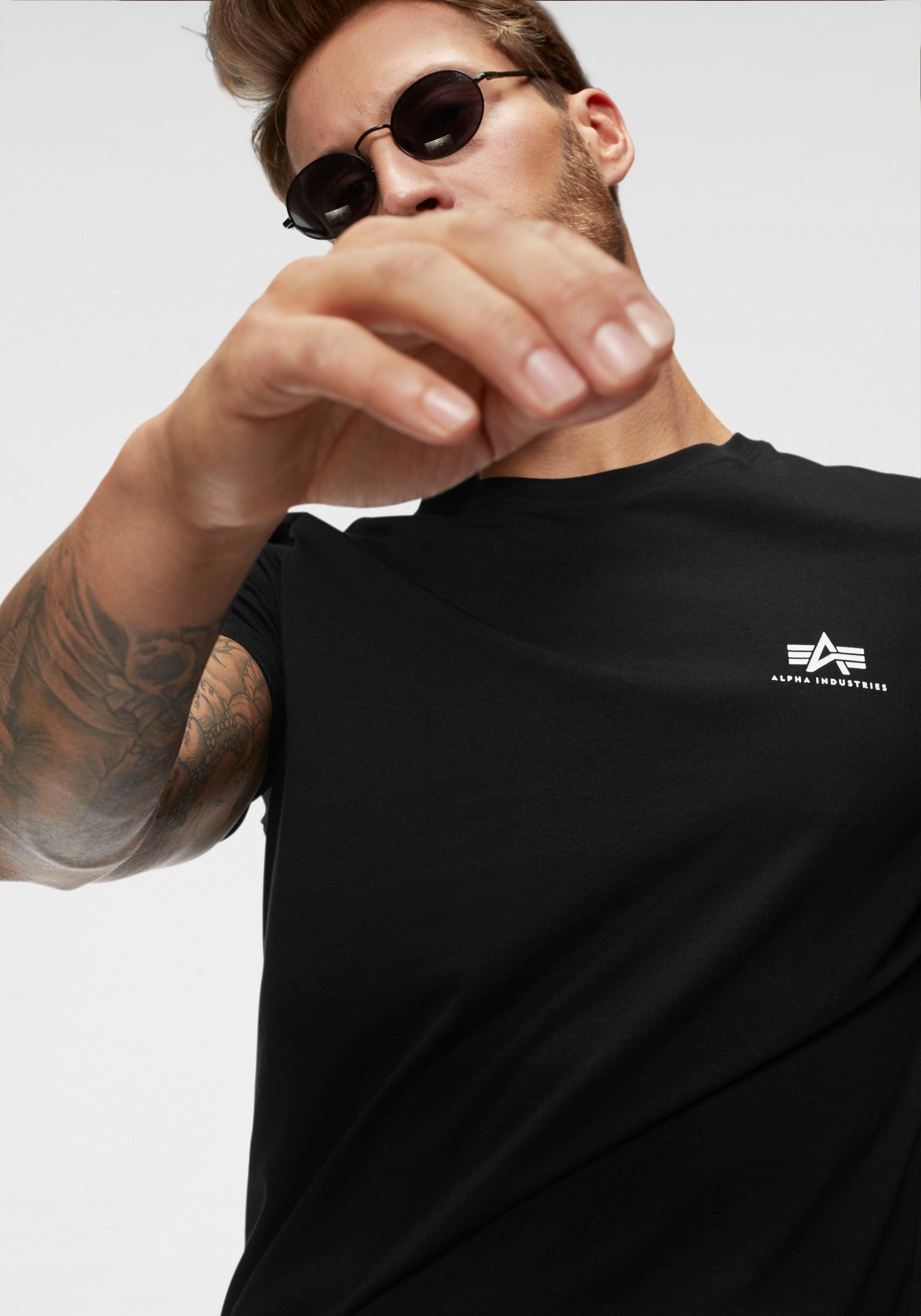 Alpha Industries Shirt met ronde hals BASIC T SMALL LOGO