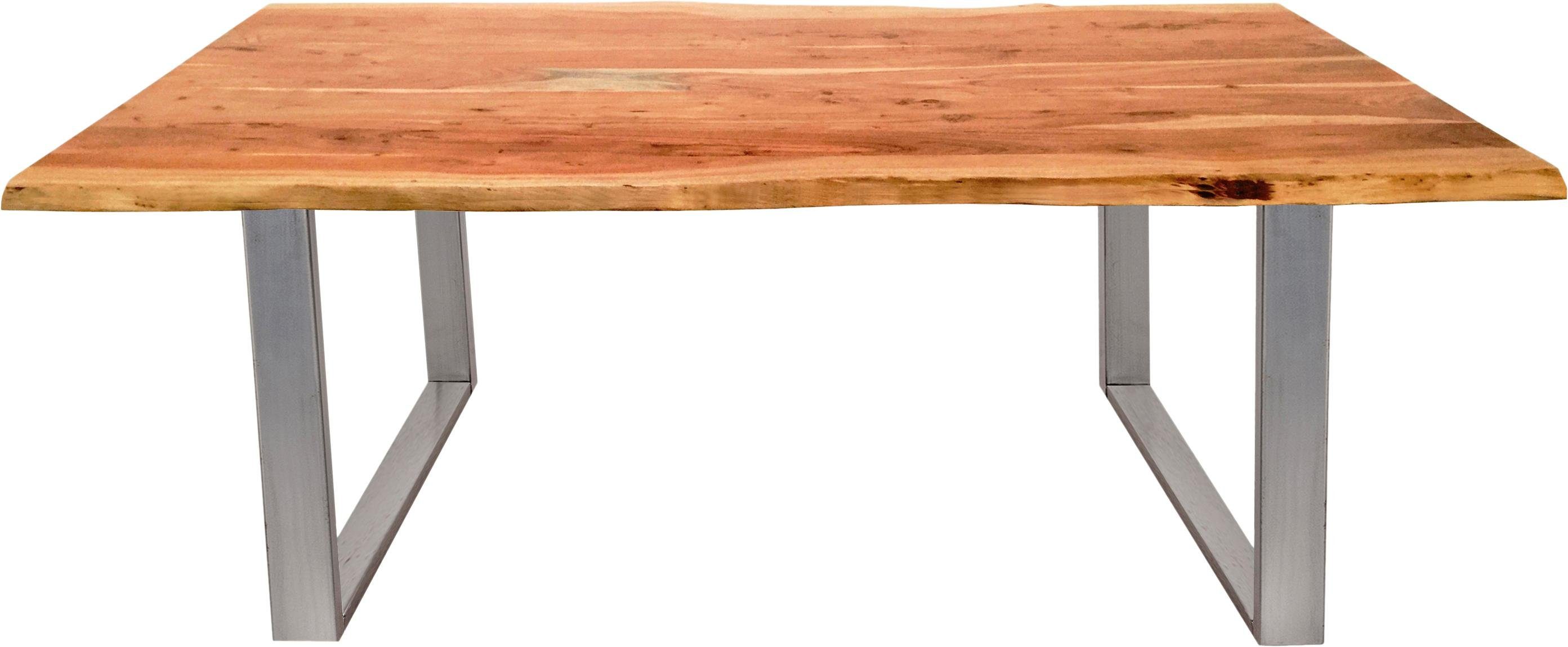 SIT Eettafel Tops&Tables met tafelblad van acacia in boomstam-look alsof het zo gegroeid is