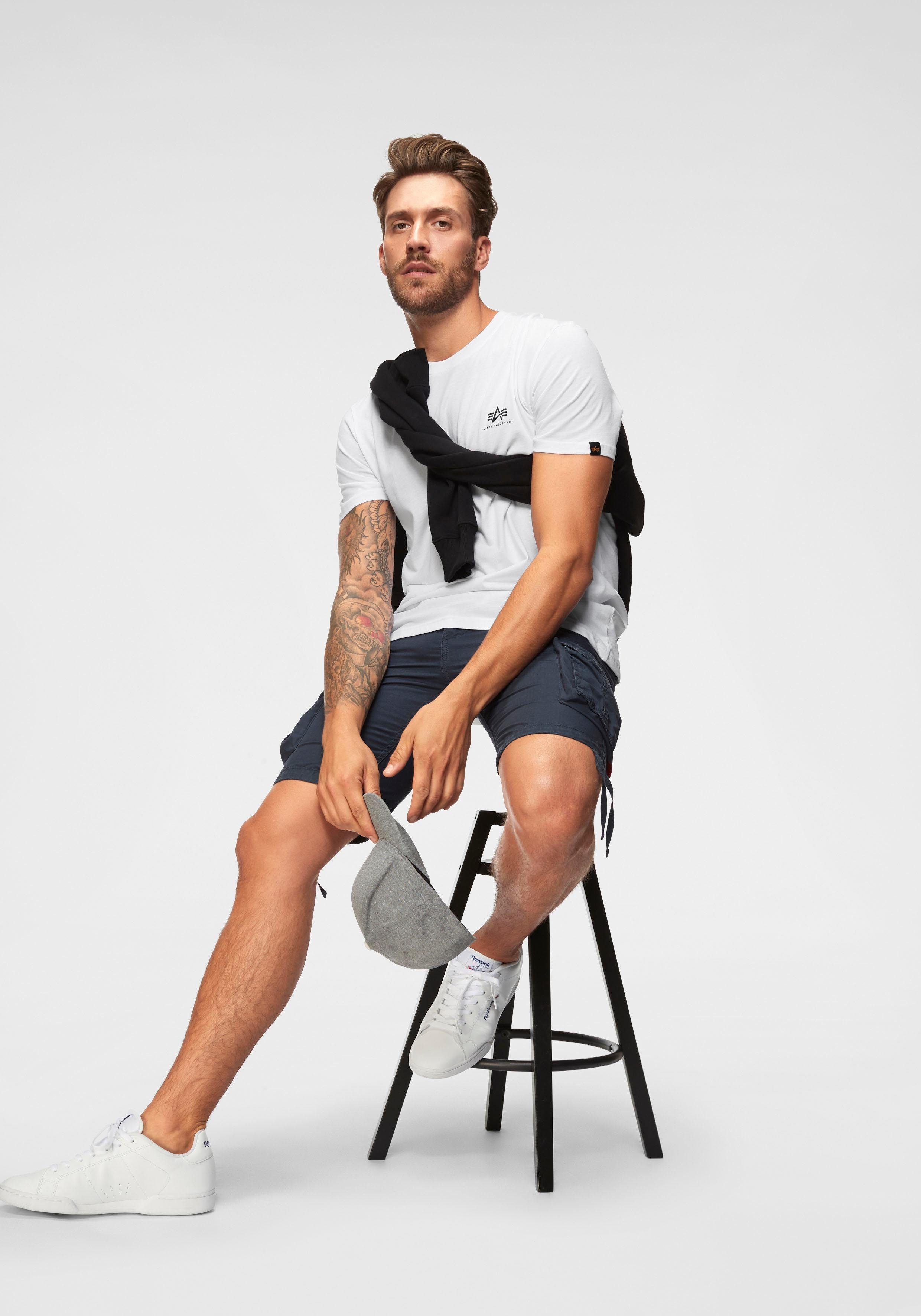 Alpha Industries Shirt met ronde hals BASIC T SMALL LOGO