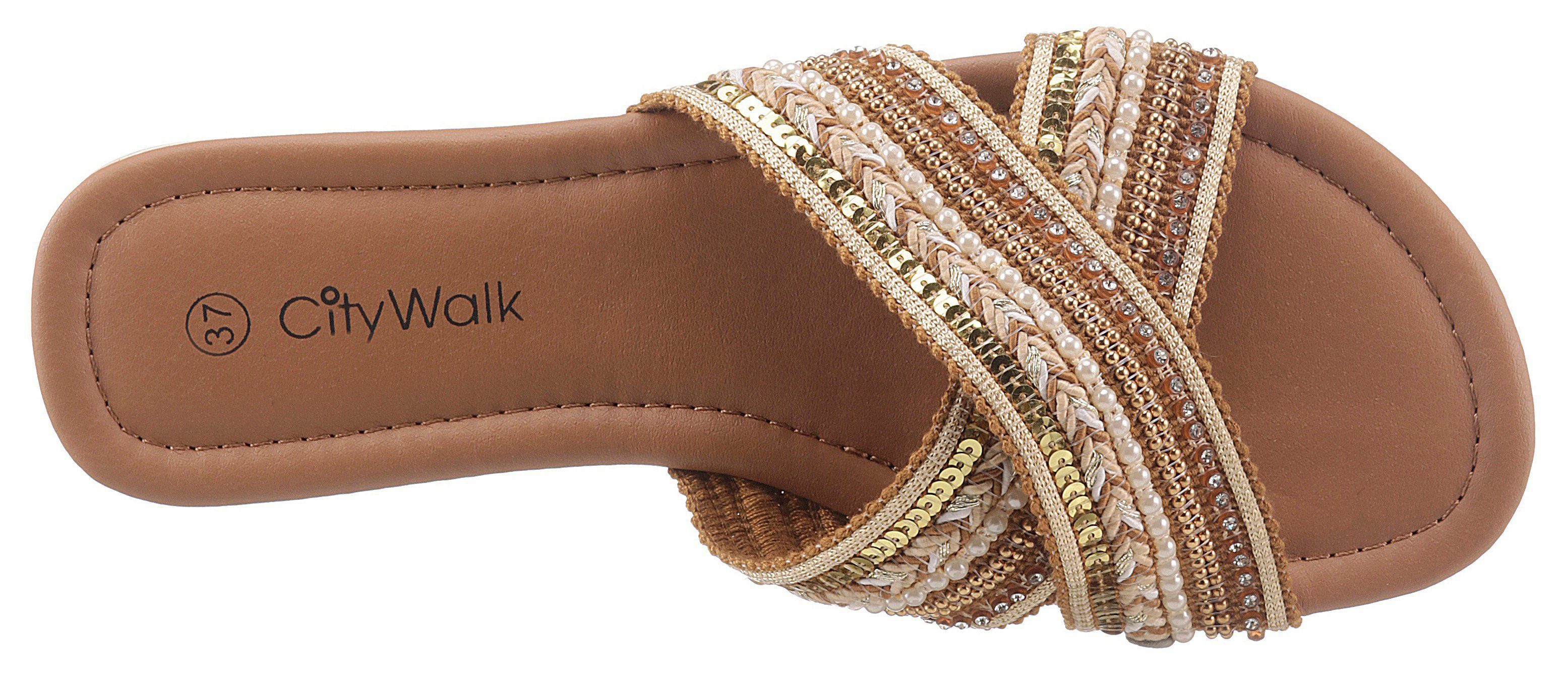 CITY WALK Slippers zomerschoen, slippers in boho-look