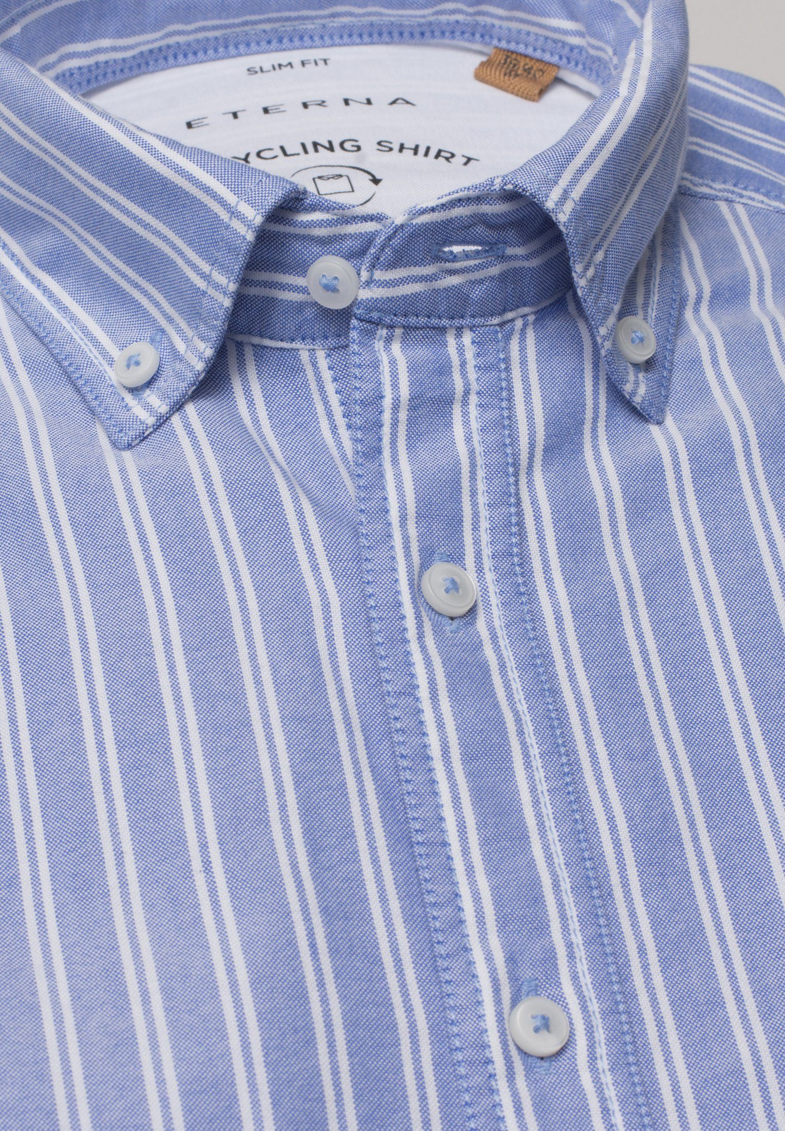 Eterna Overhemd met korte mouwen Slim fit EASY IRON (gemakkelijk te strijken)