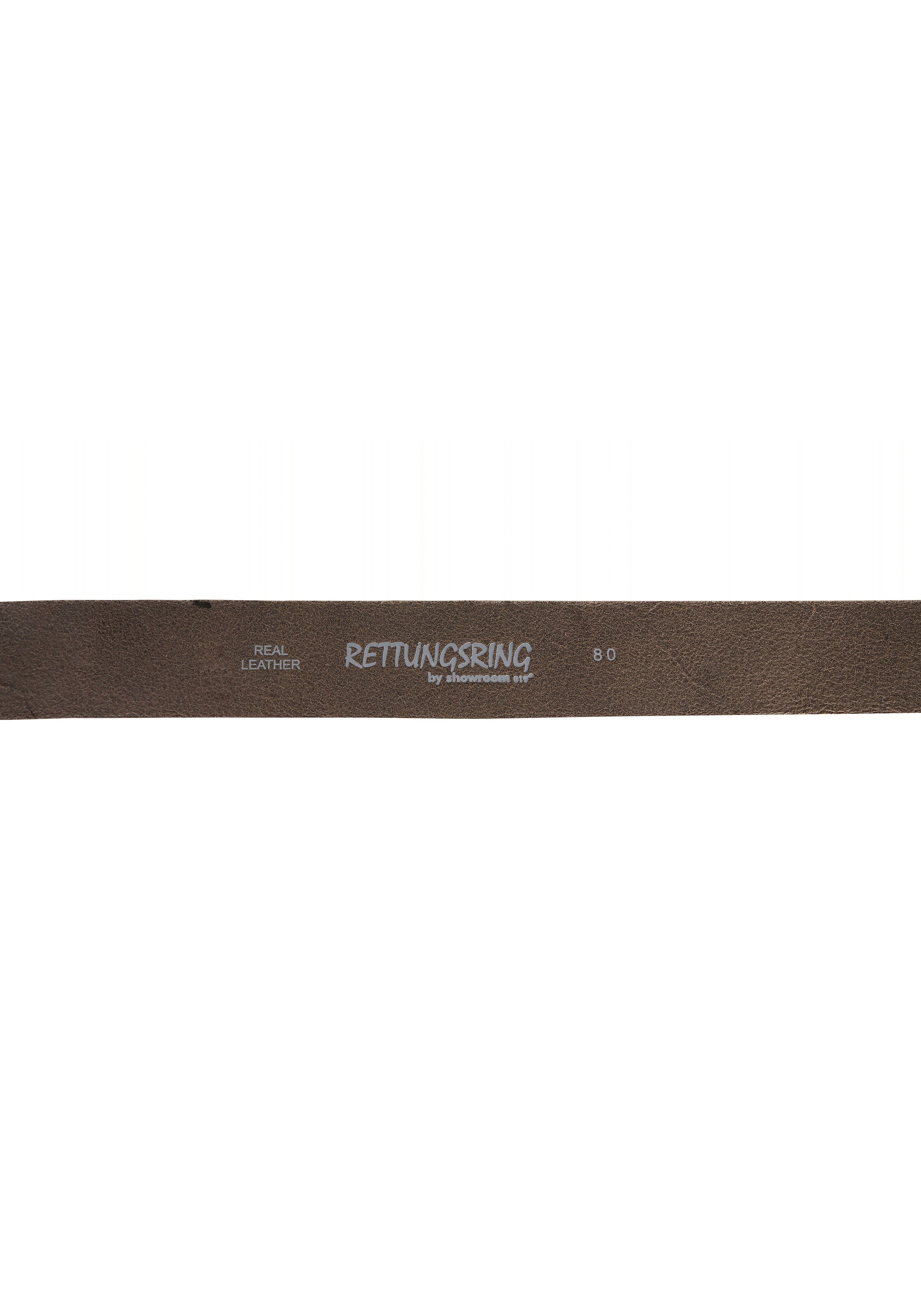 RETTUNGSRING by showroom 019° Leren riem met verwisselbare sluiting "oester schelp zwart"