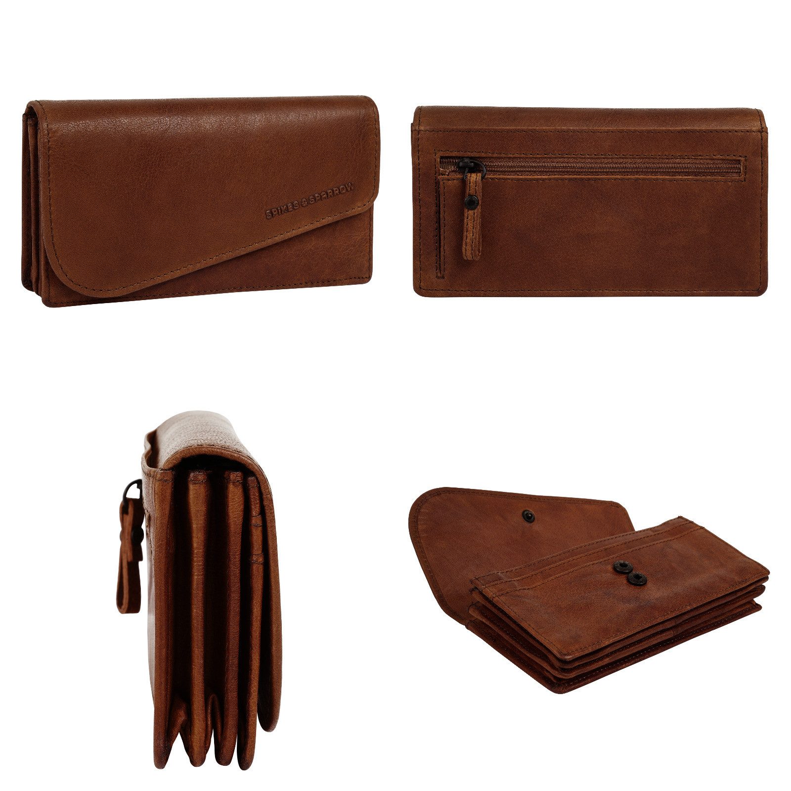 Spikes & Sparrow Portemonnee echt leder