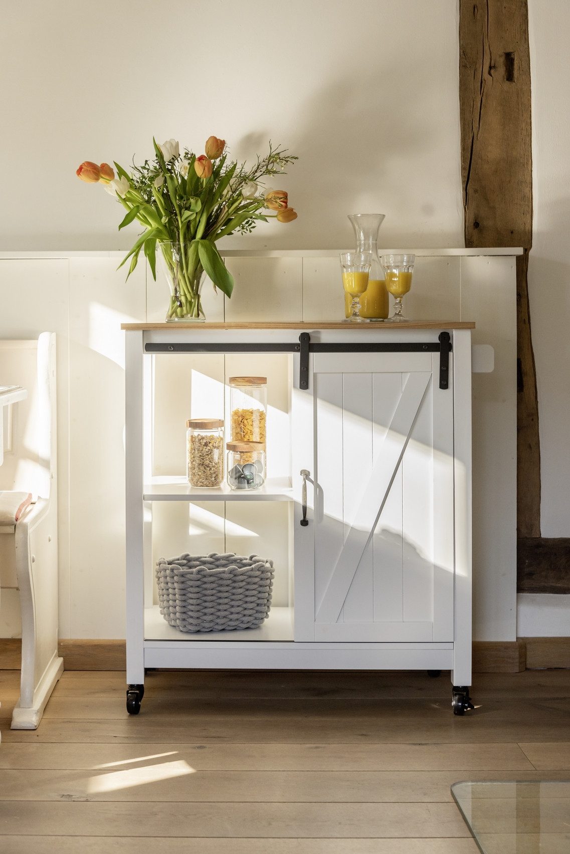 WENKO Keukentrolley Model Landhaus Serveerwagen, bijzetwagen