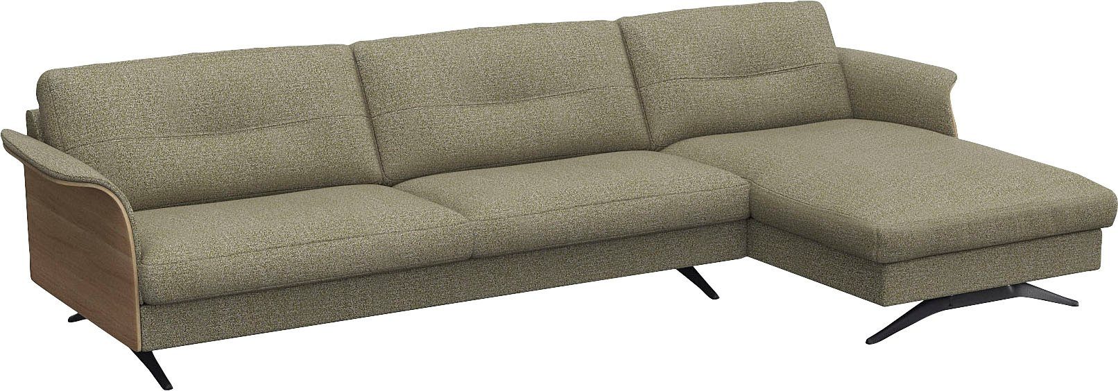FLEXLUX Hoekbank Glow, super comfortabel door hoogwaardige zitconstructie met binnenvering, L-vorm