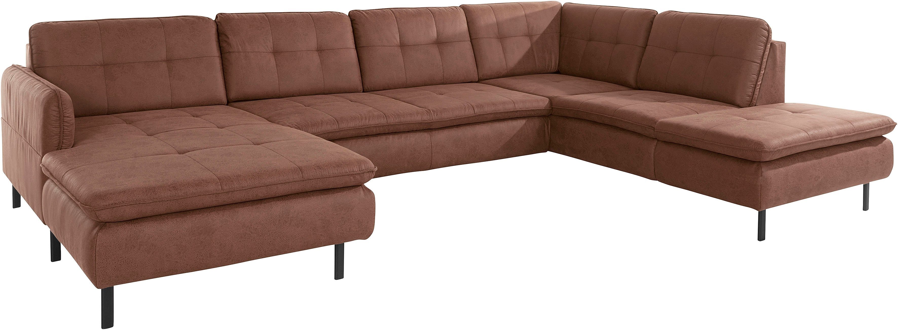 INOSIGN Zithoek Birkholm U-vorm Verstelbare armleuningen, ook in Easy Clean bekleding - met water te reinigen