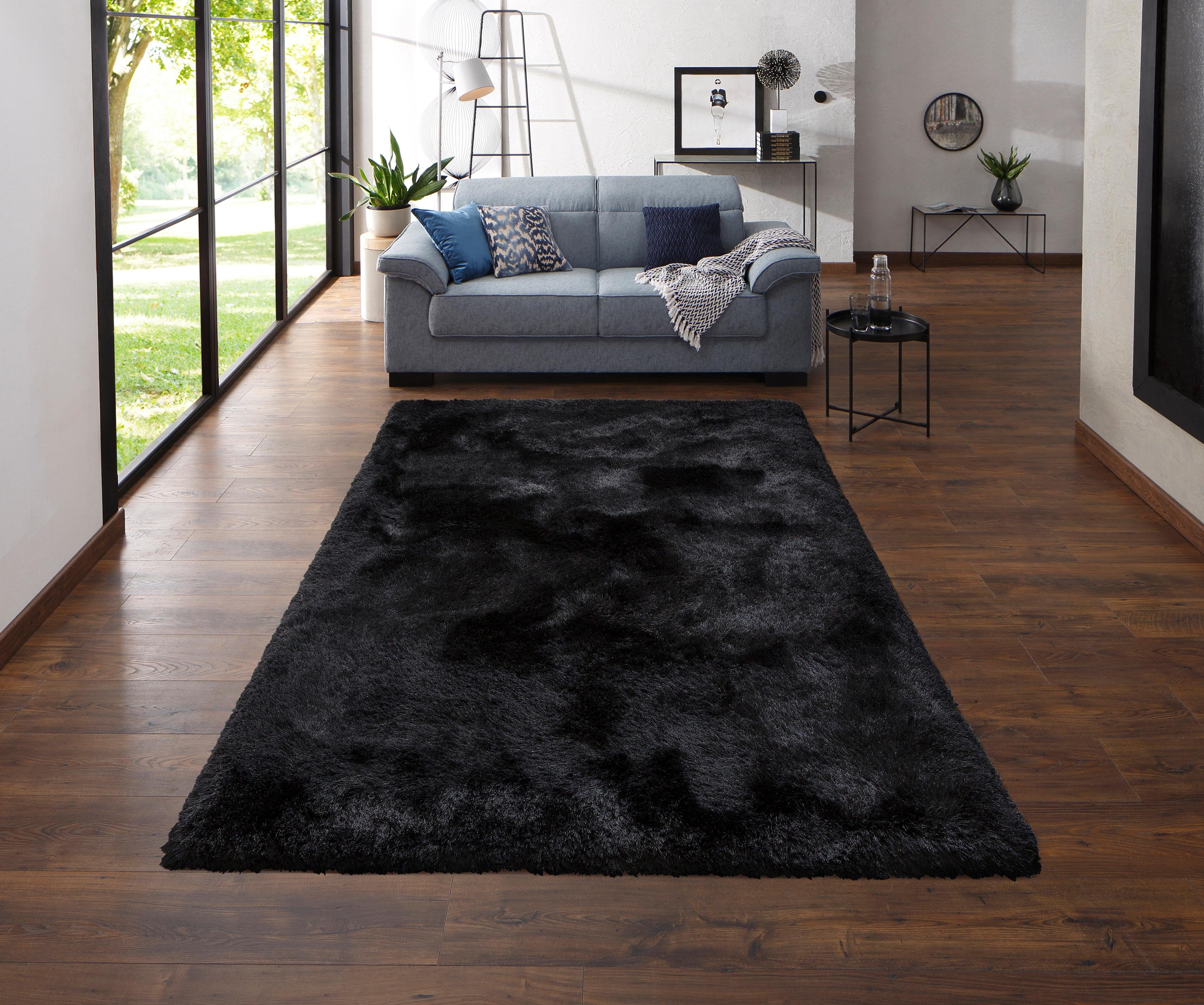 Leonique Hoogpolig vloerkleed Lasse, hoge pool, bijzonder zacht door microvezel Shaggy-look, gemêleerd garen, woonkamer, slaapkamer, kinderkamer