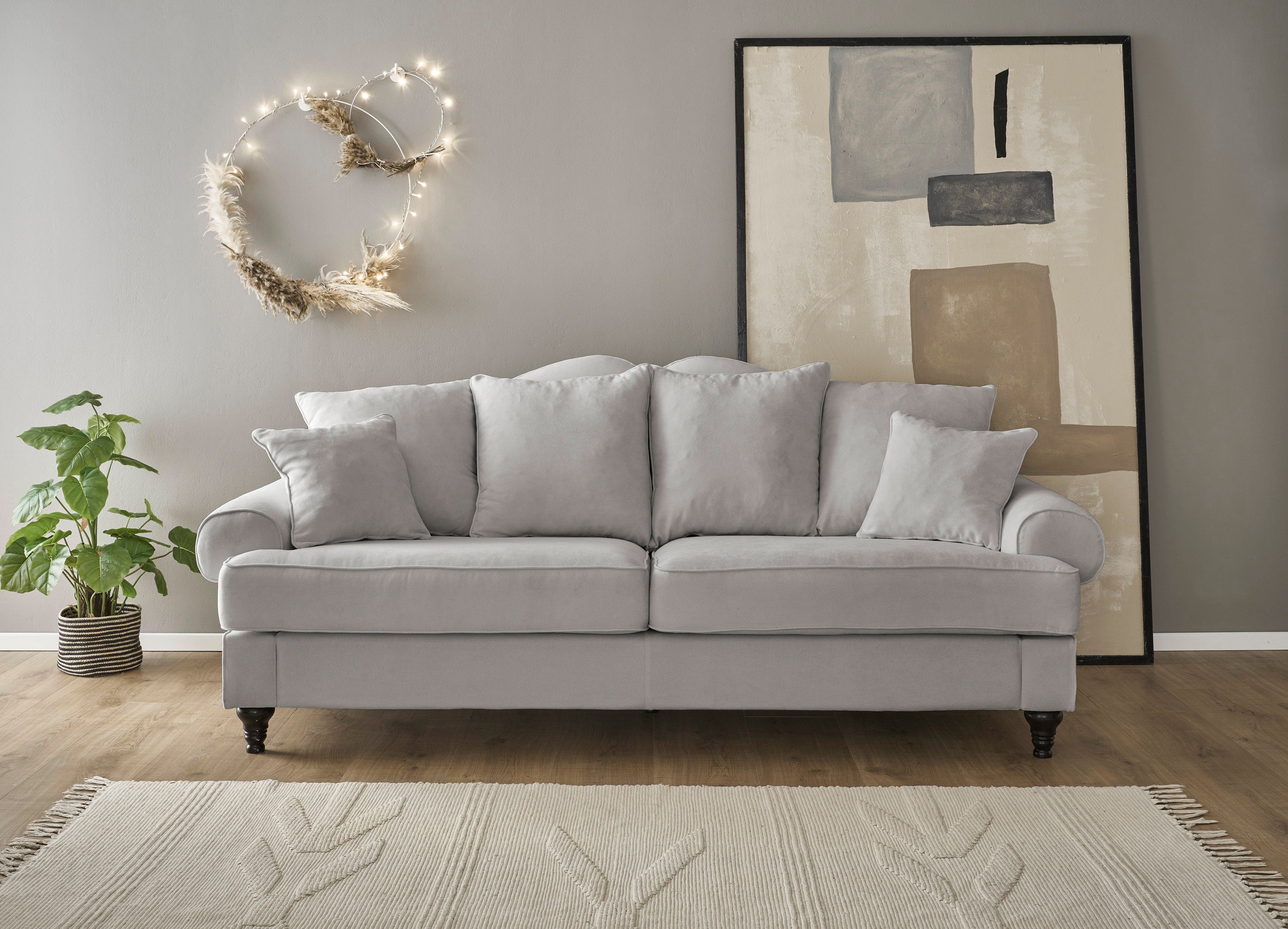 Home affaire 3,5-zitsbank Westminster met binnenveringsinterieur grijs, 3-zitsbanken