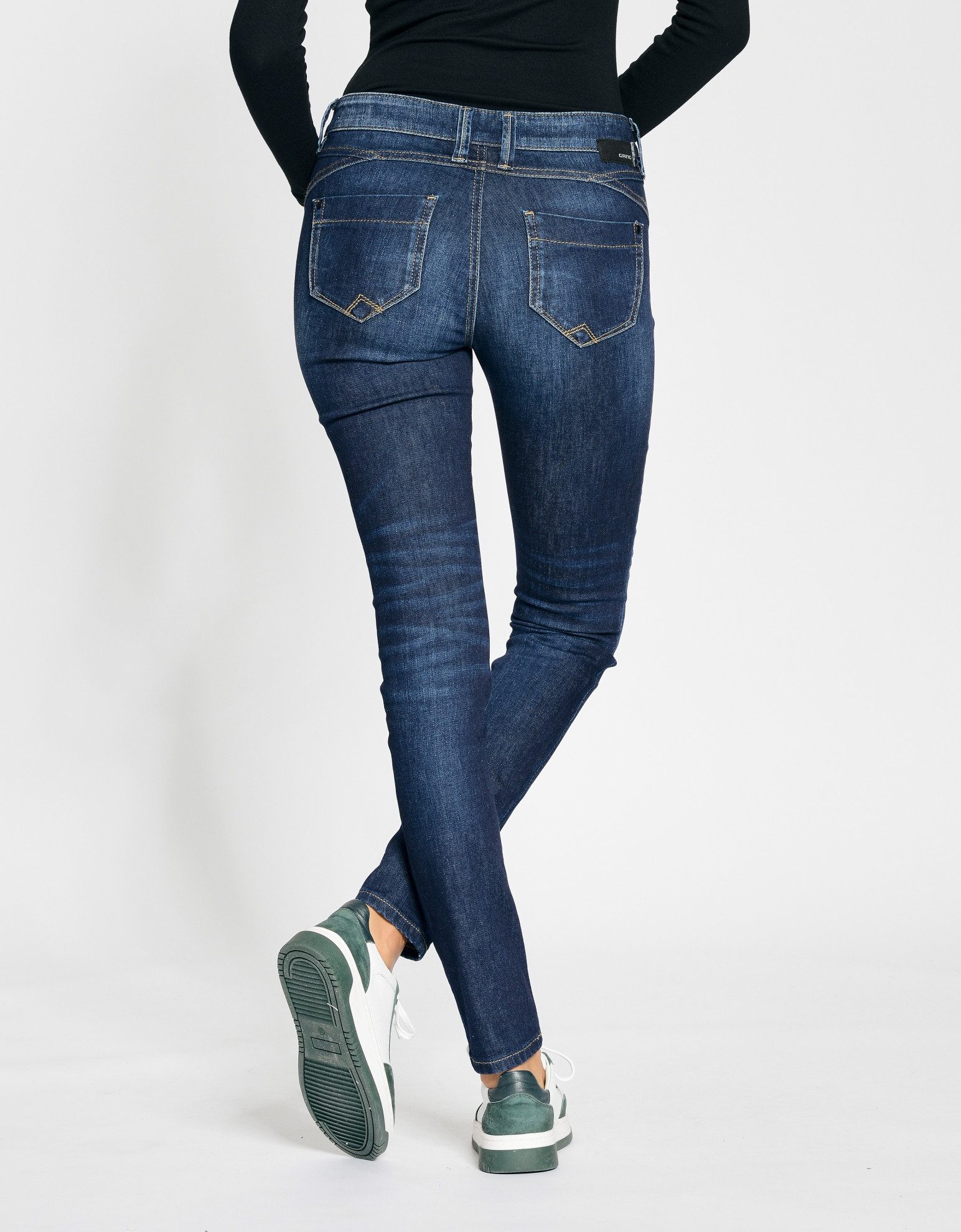 GANG Skinny fit jeans 94NIKITA met een rit-detail aan de kleingeldzakje