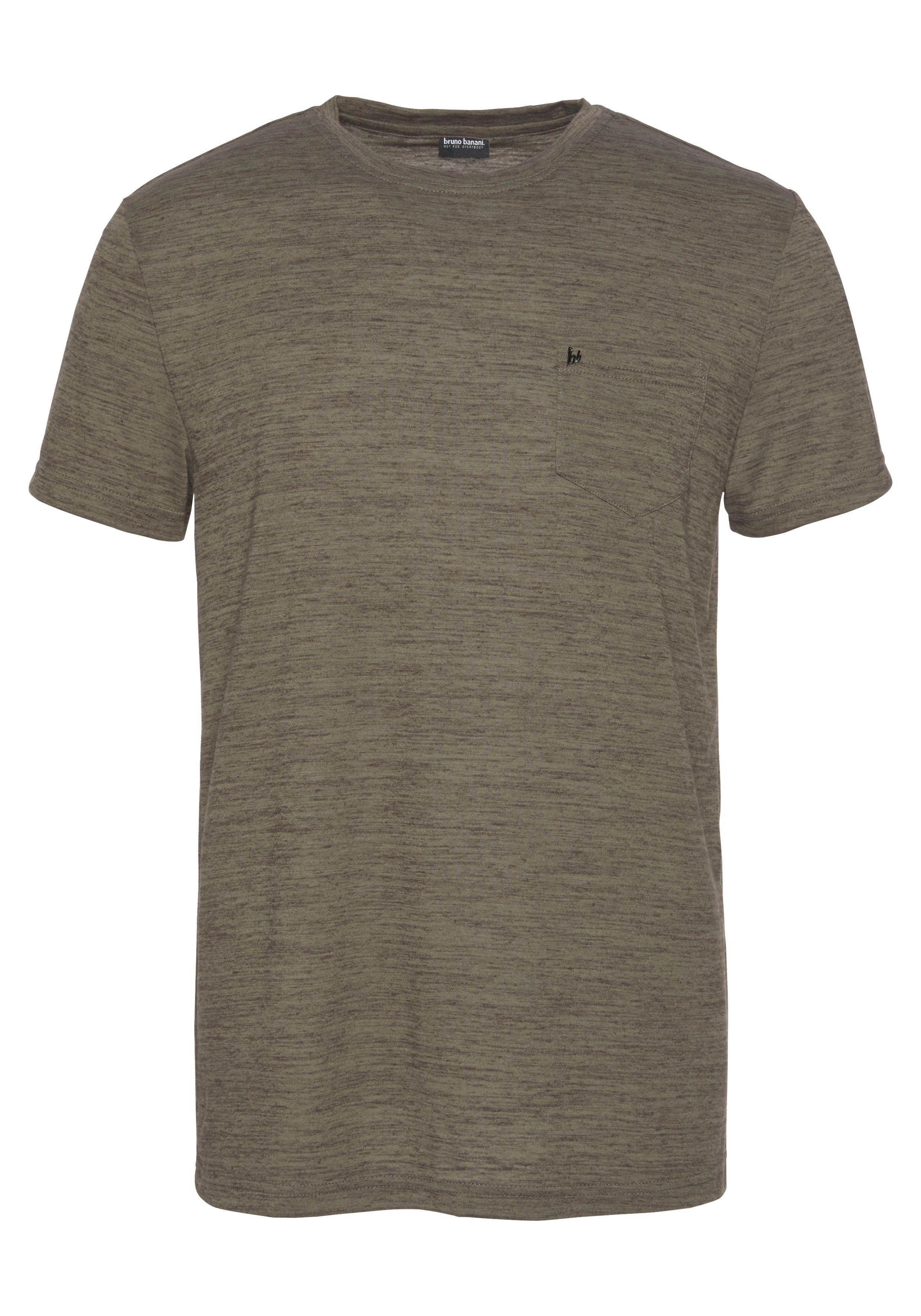 Bruno Banani T-shirt Korte mouwen, slim fit, effen, ronde hals