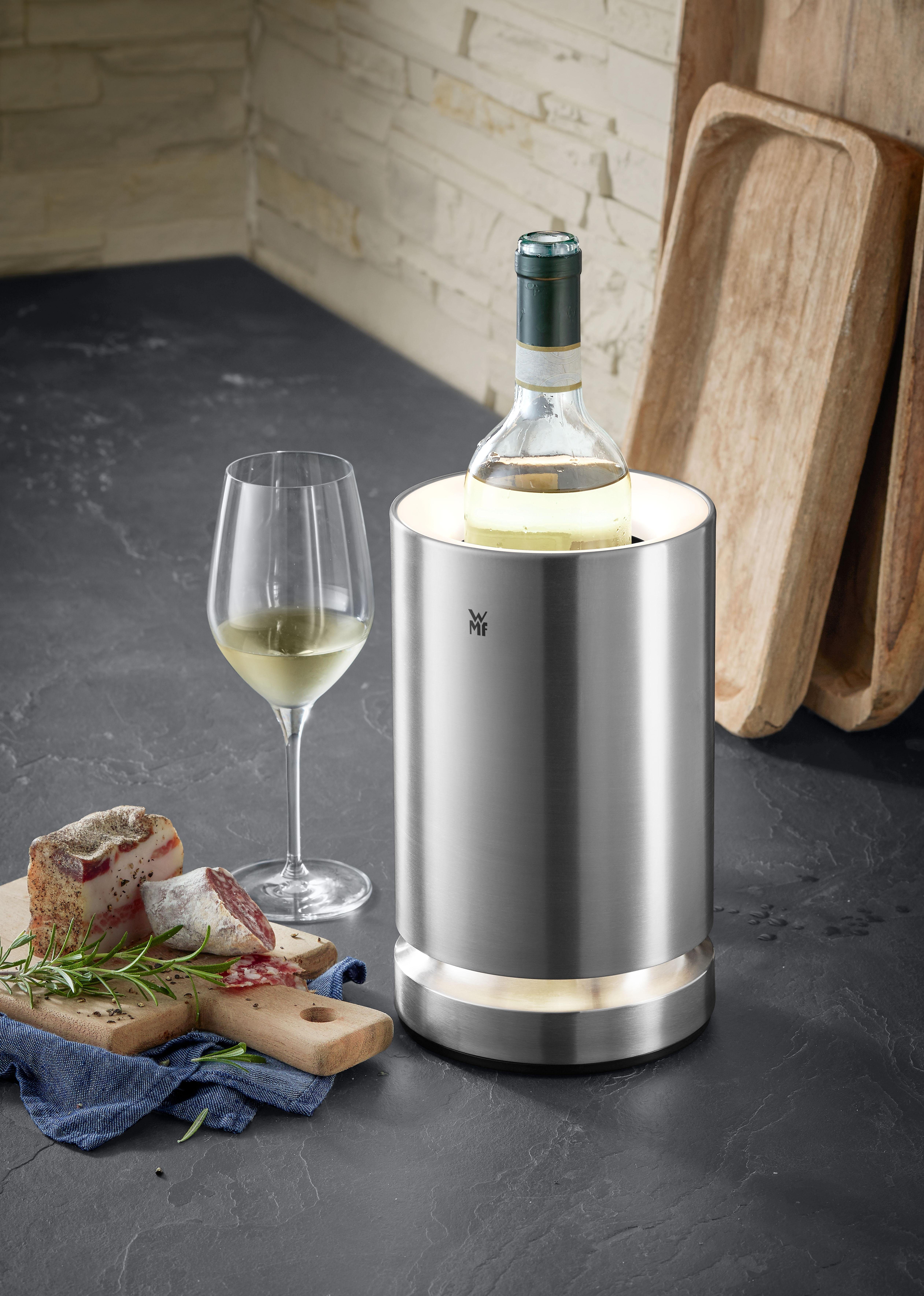 WMF Elektrische wijnkoeler Ambient met decoratieve led-lichtring