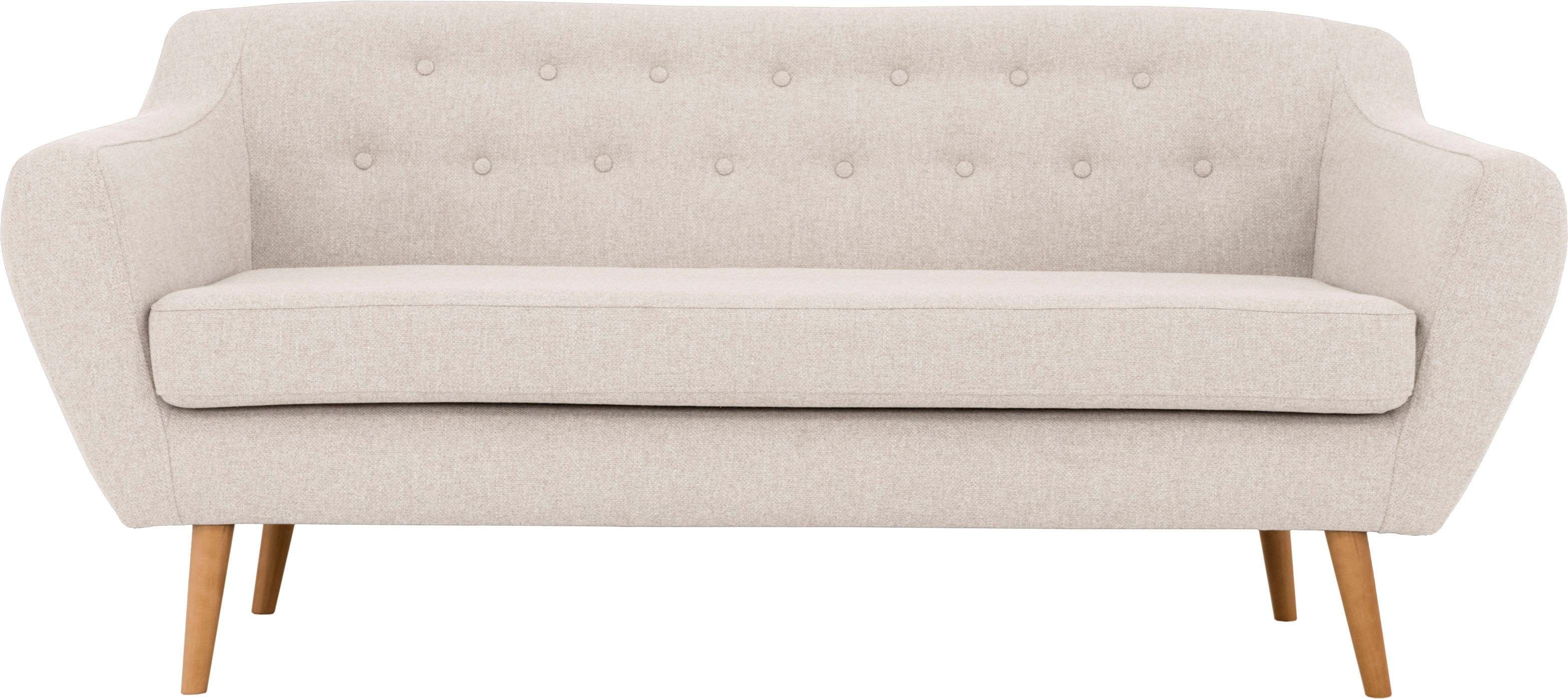 andas 3-zitsbank Hol met capitonnage achter in scandinavische stijl