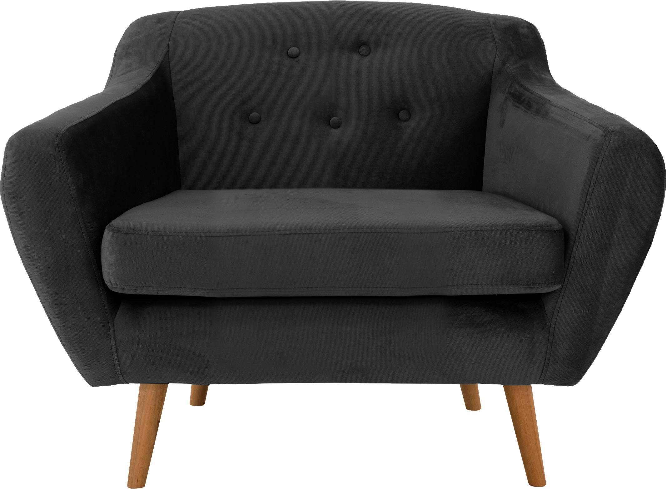 andas Fauteuil Hol met capitonnage achter in scandinavische stijl