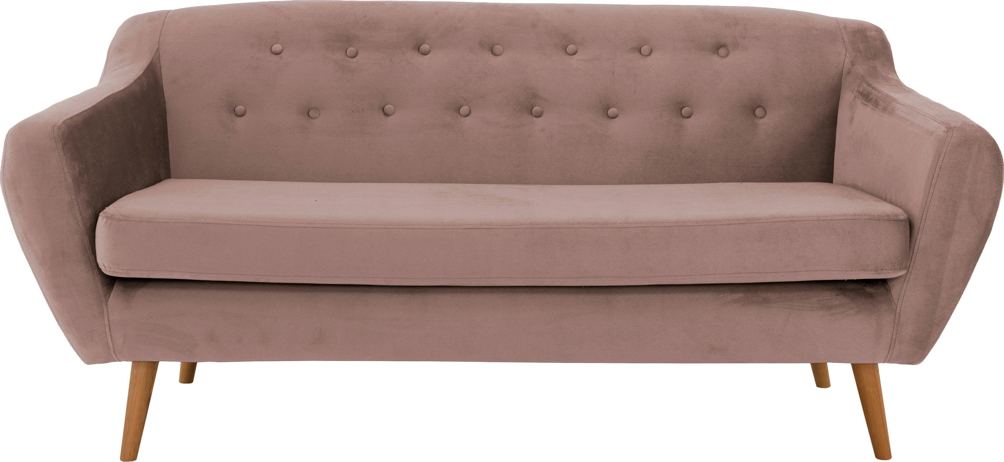 andas 3-zitsbank Hol met capitonnage achter in scandinavische stijl