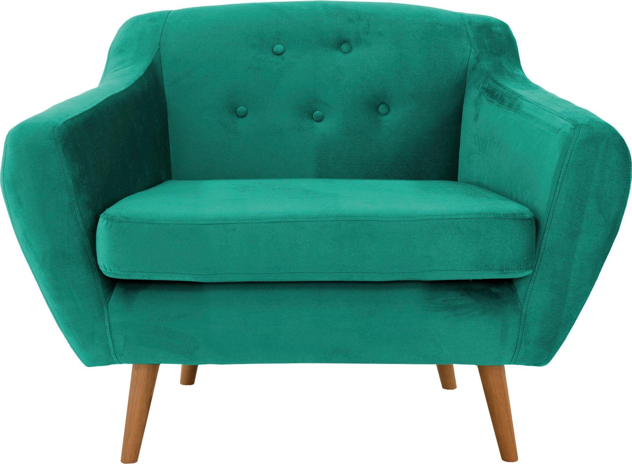 andas Fauteuil Hol met capitonnage achter in scandinavische stijl