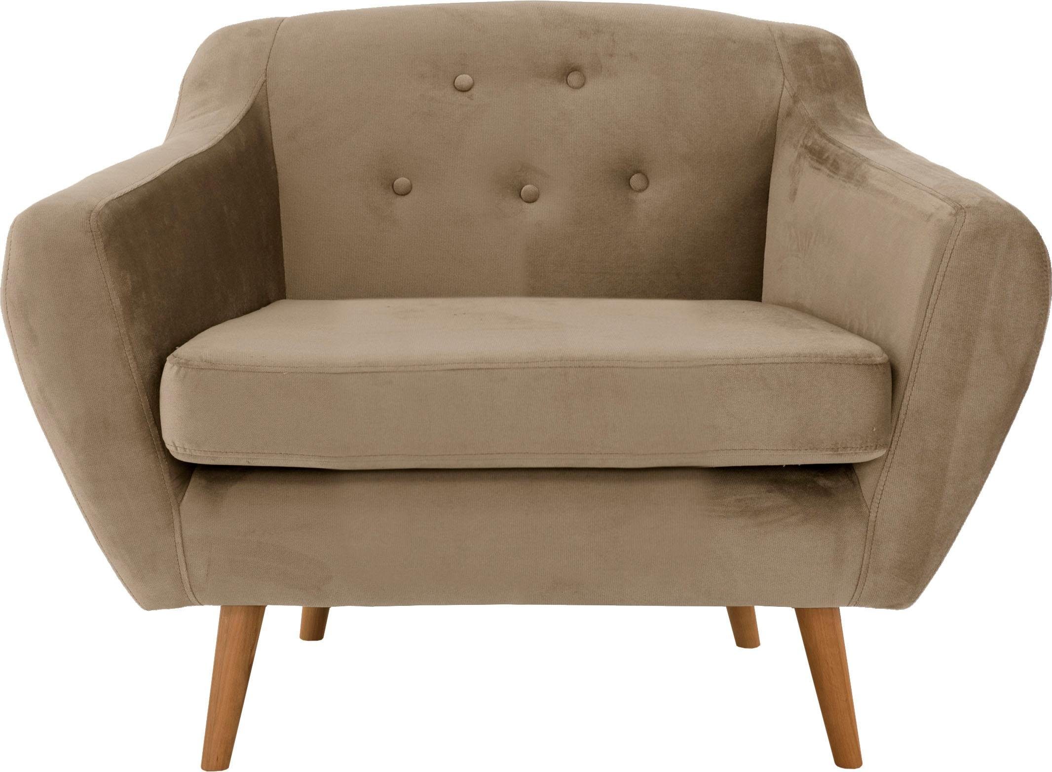 andas Fauteuil Hol met capitonnage achter in scandinavische stijl