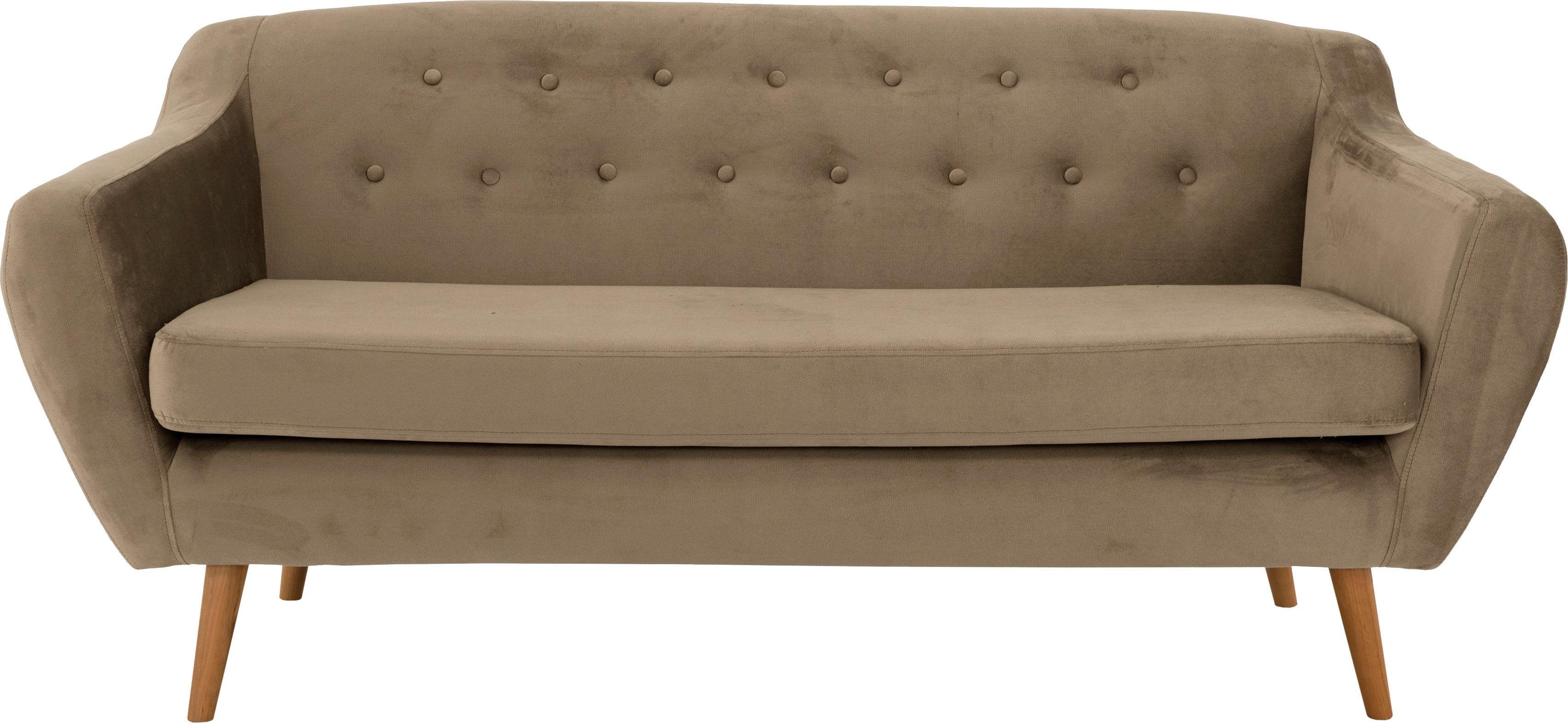 andas 3-zitsbank Hol met capitonnage achter in scandinavische stijl