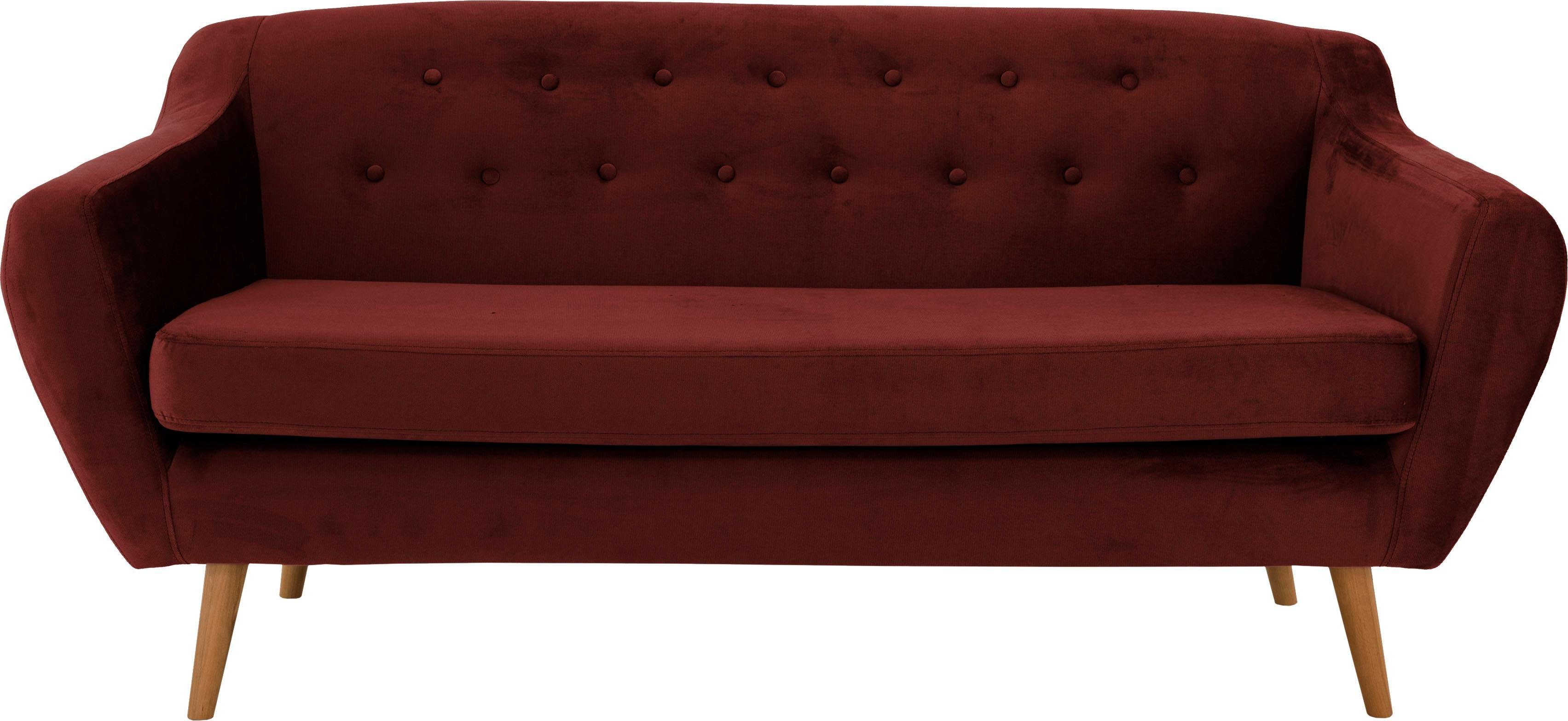 andas 3-zitsbank Hol met capitonnage achter in scandinavische stijl