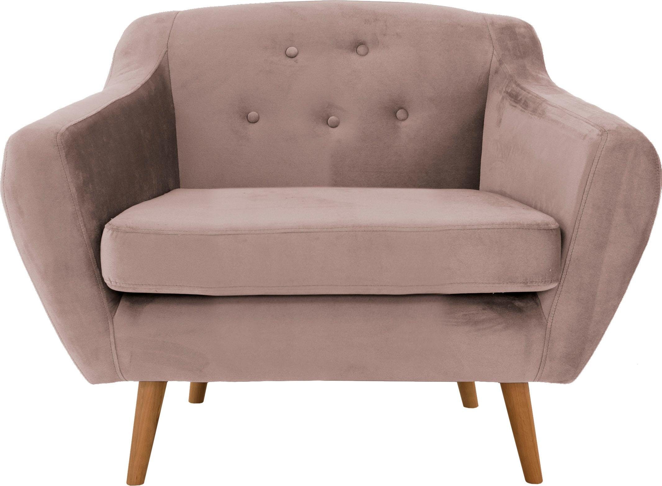andas Fauteuil Hol met capitonnage achter in scandinavische stijl