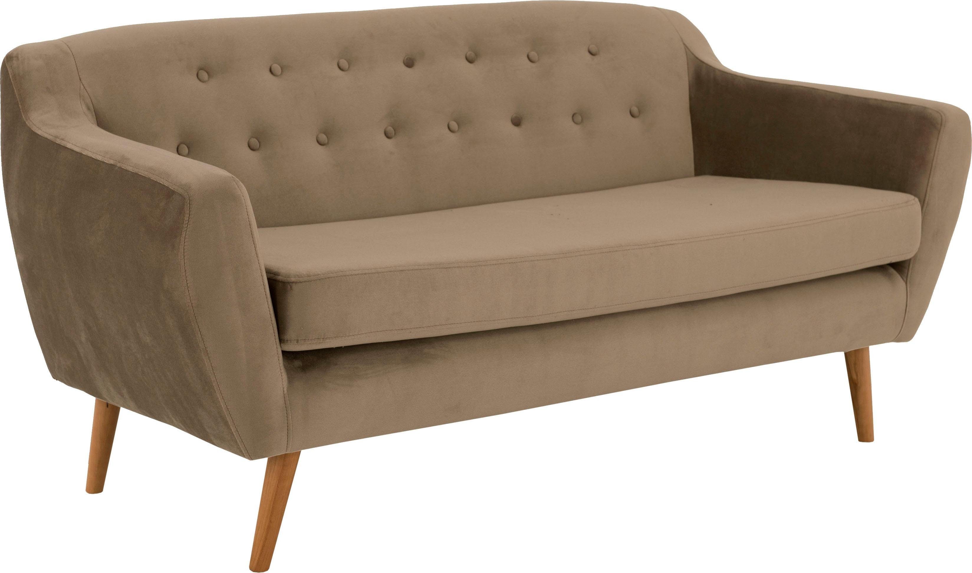 andas 3-zitsbank Hol met capitonnage achter in scandinavische stijl