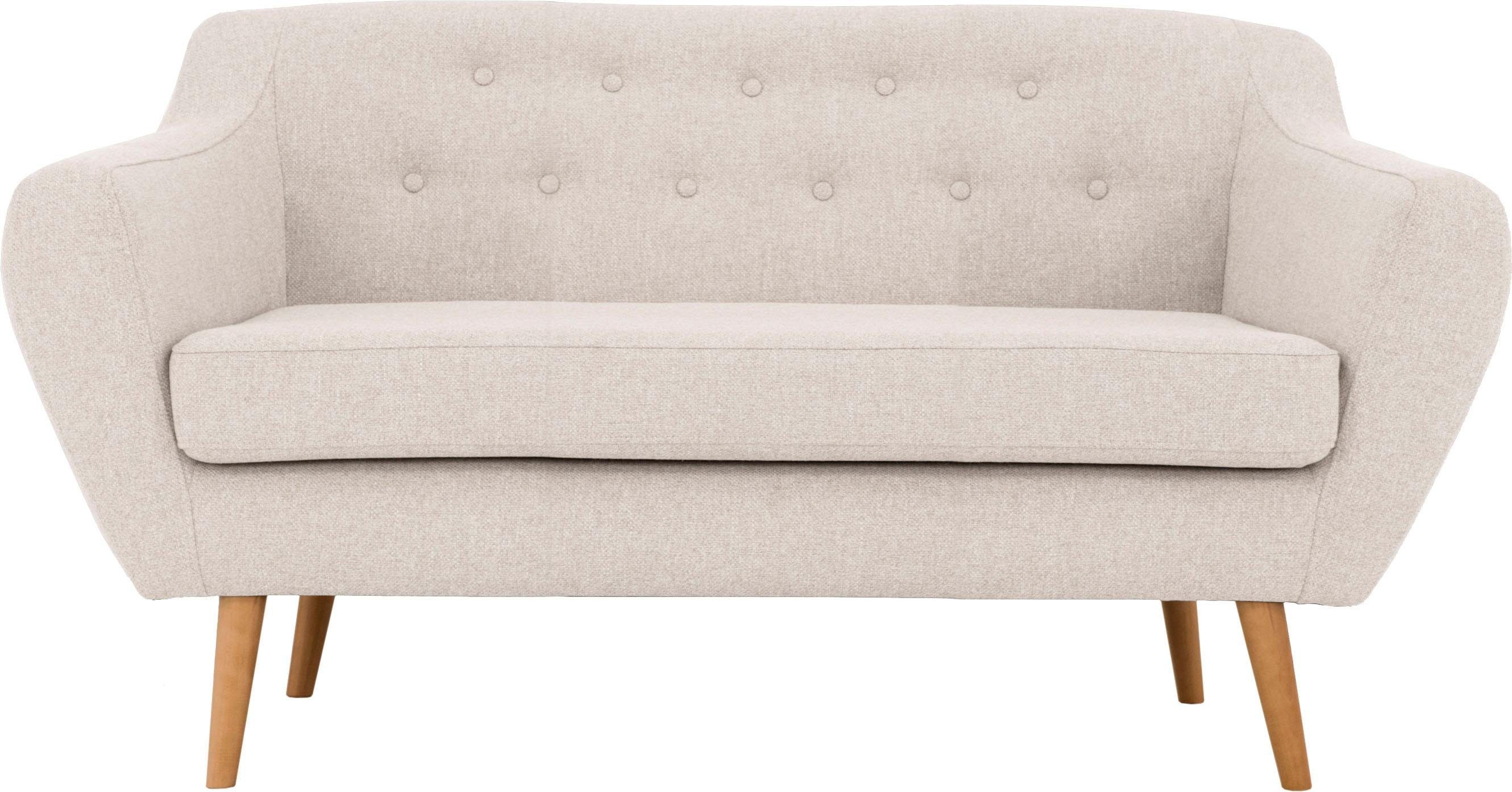 andas 2-zitsbank Hol met capitonnage achter in scandinavische stijl