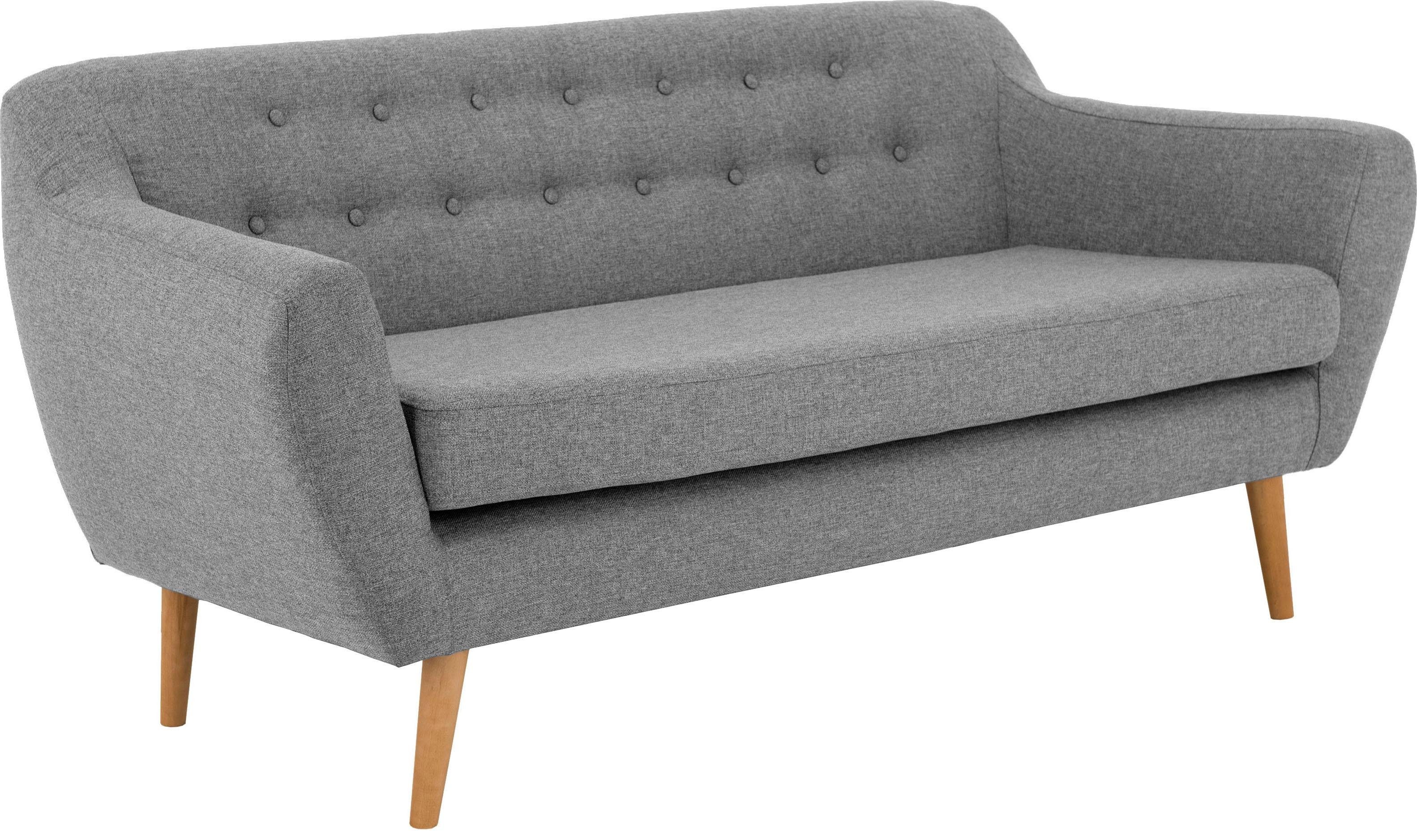 andas 3-zitsbank Hol met capitonnage achter in scandinavische stijl
