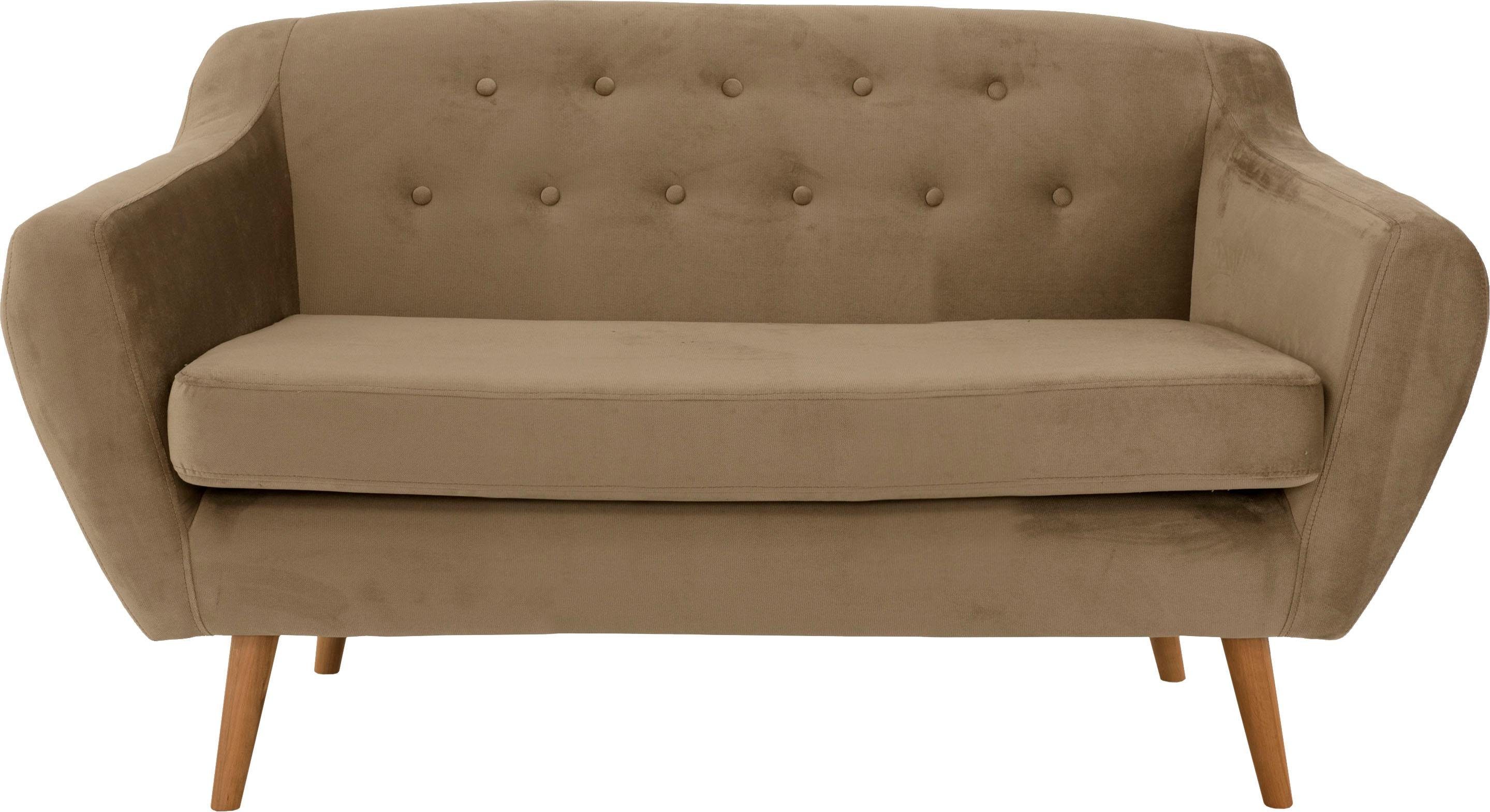 andas 2-zitsbank Hol met capitonnage achter in scandinavische stijl