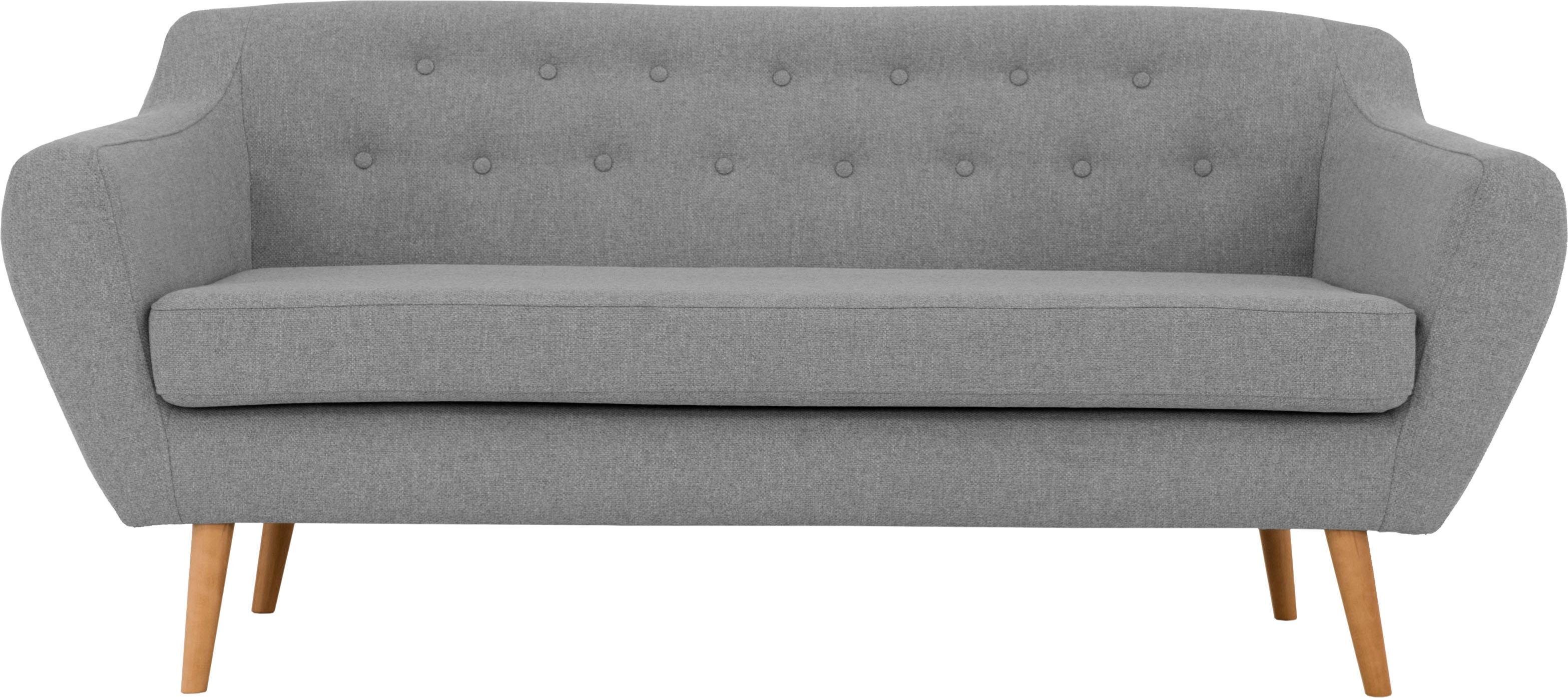 andas 3-zitsbank Hol met capitonnage achter in scandinavische stijl