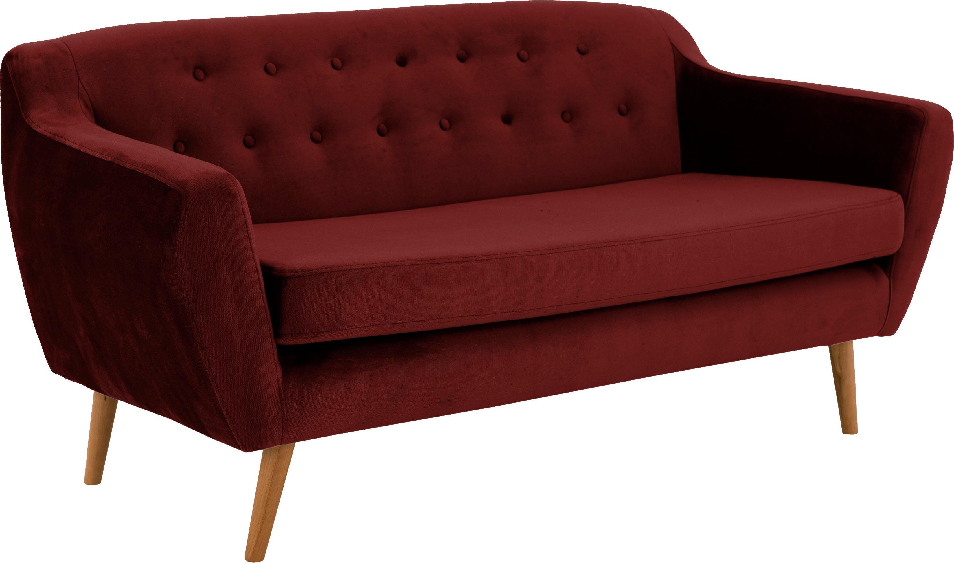 andas 3-zitsbank Hol met capitonnage achter in scandinavische stijl