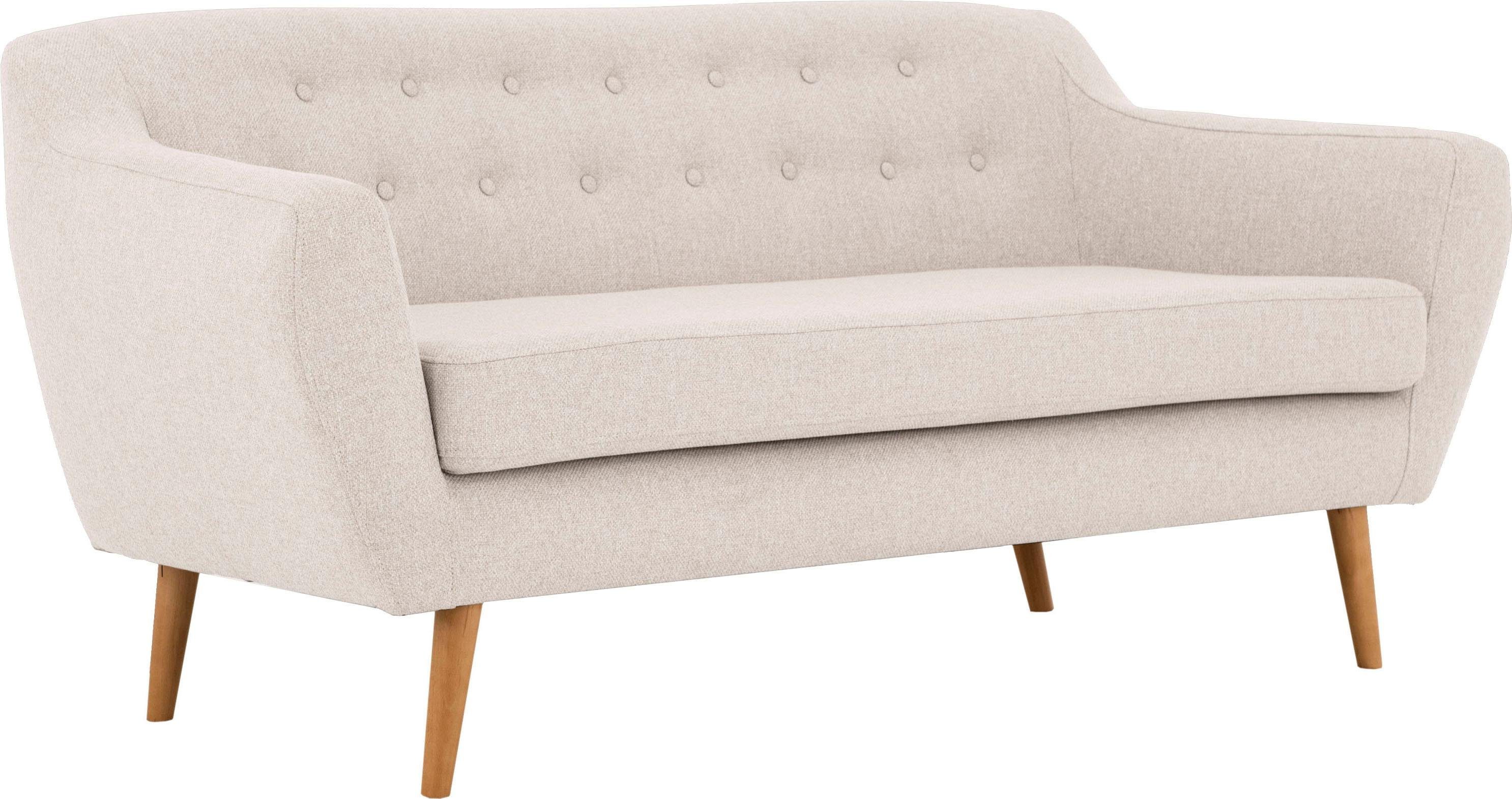 andas 3-zitsbank Hol met capitonnage achter in scandinavische stijl