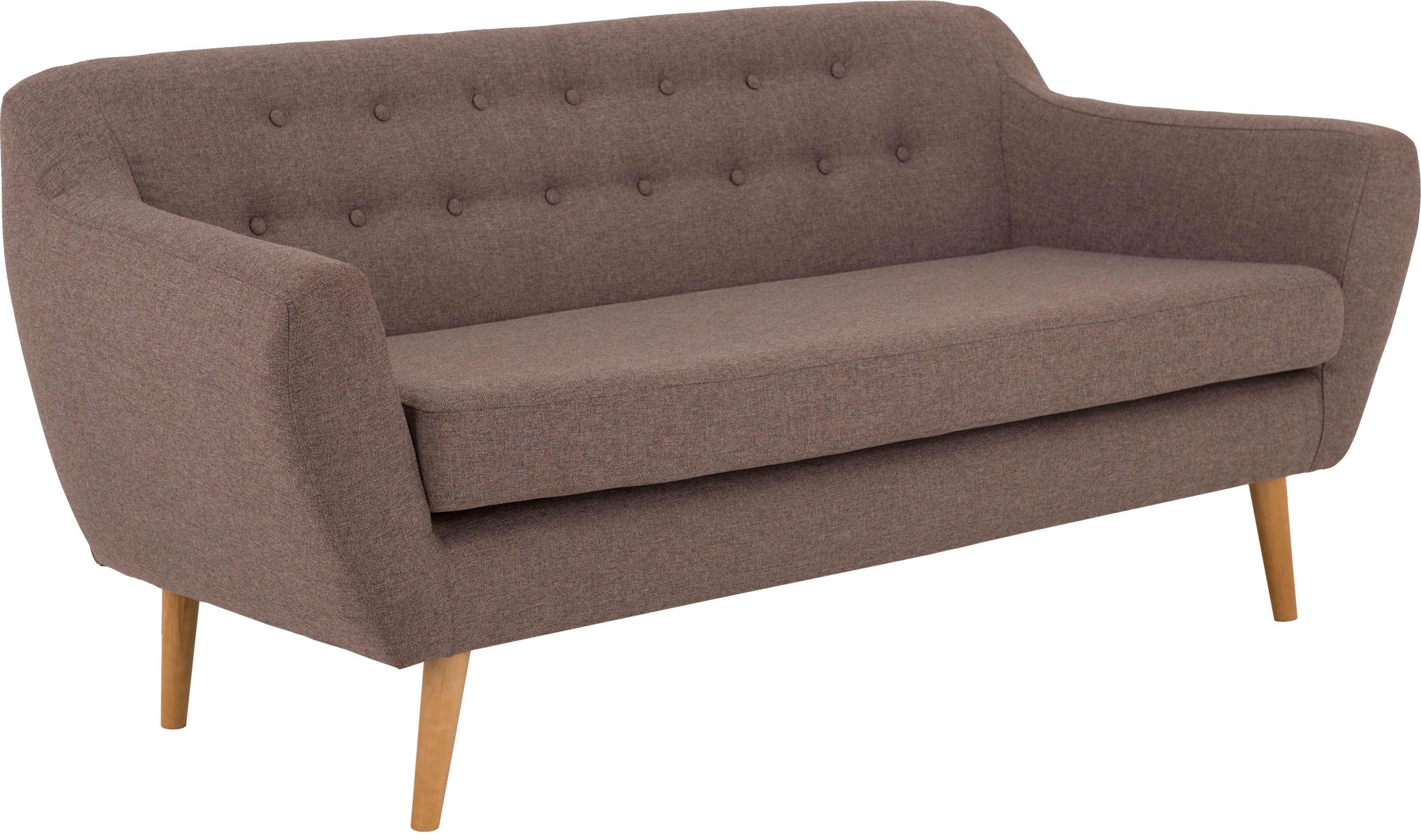 andas 3-zitsbank Hol met capitonnage achter in scandinavische stijl