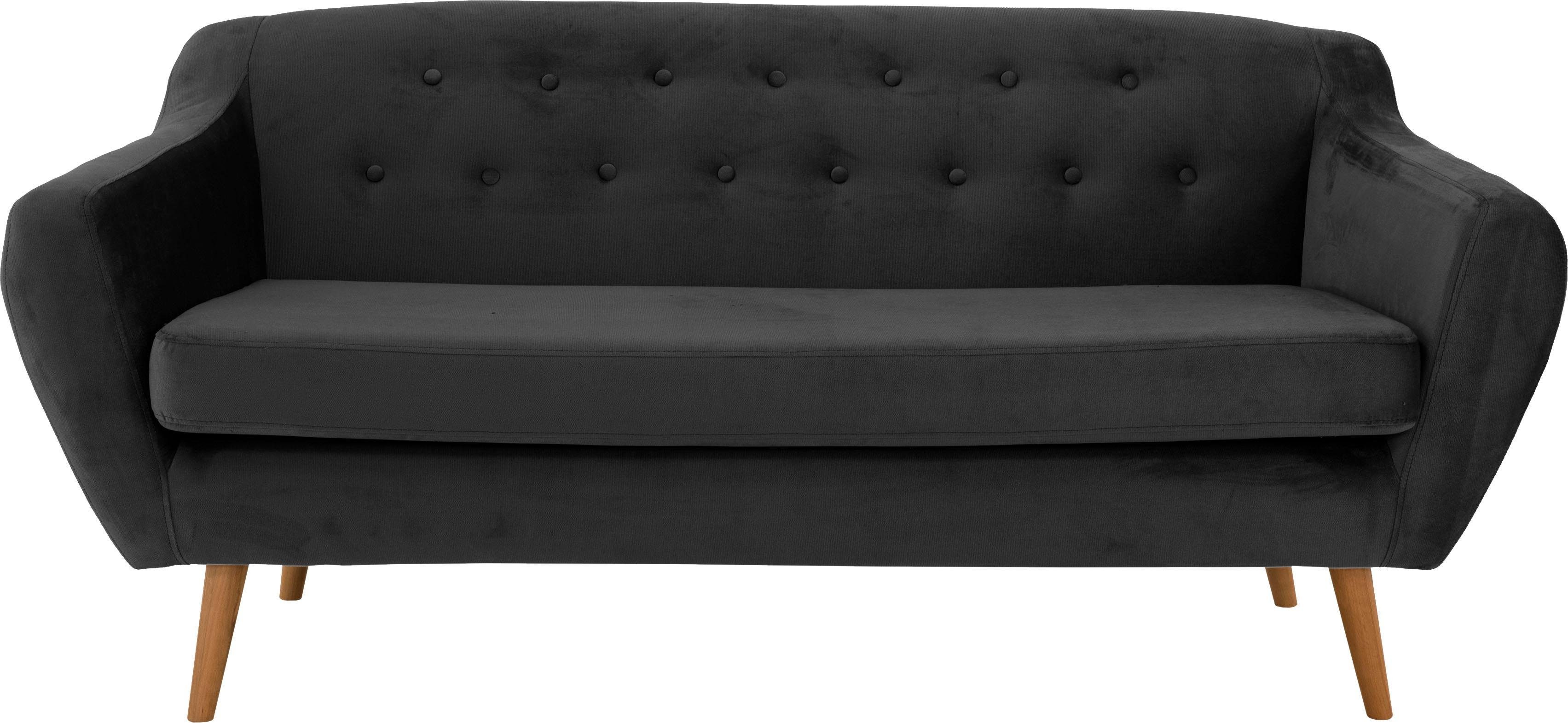andas 3-zitsbank Hol met capitonnage achter in scandinavische stijl