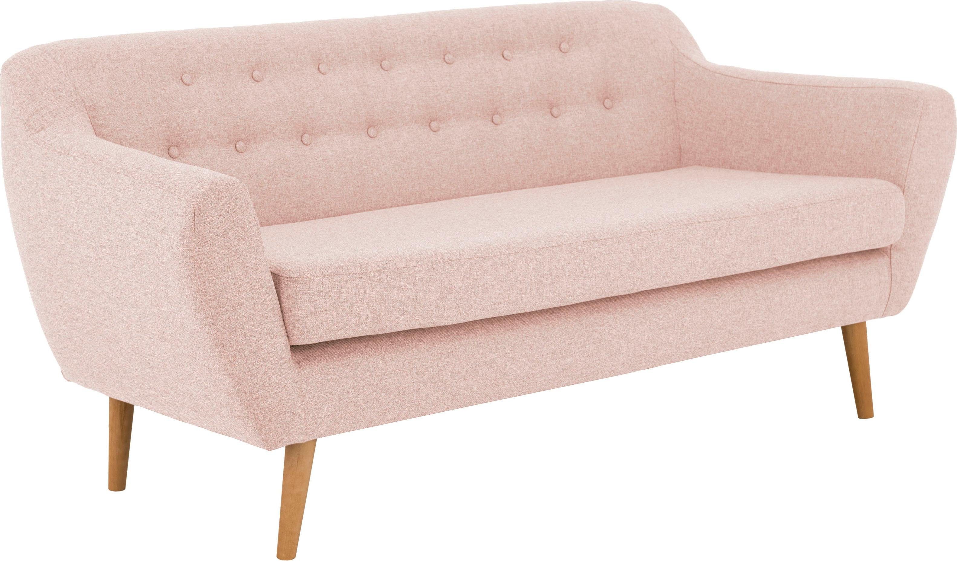 andas 3-zitsbank Hol met capitonnage achter in scandinavische stijl