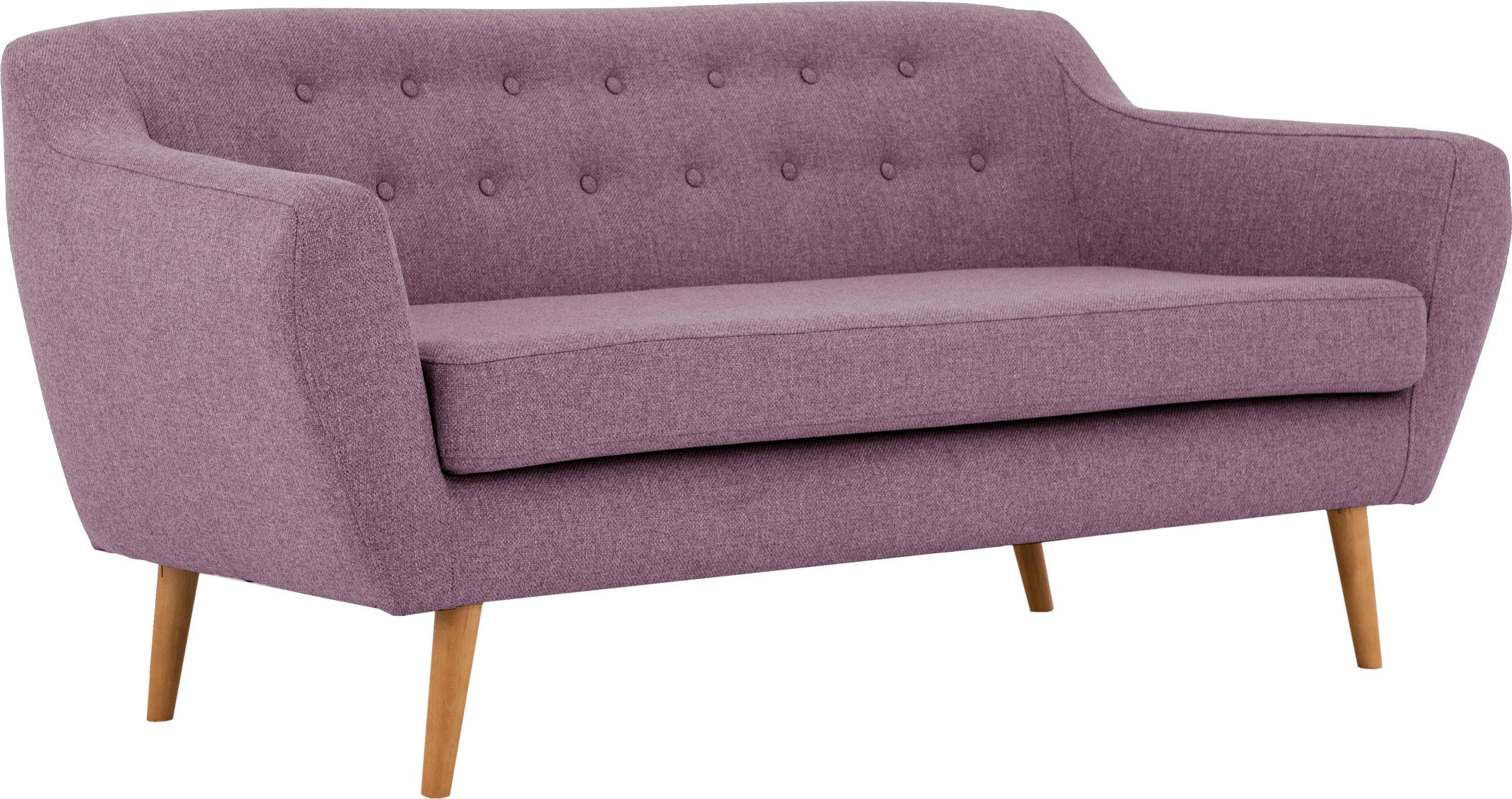 andas 3-zitsbank Hol met capitonnage achter in scandinavische stijl