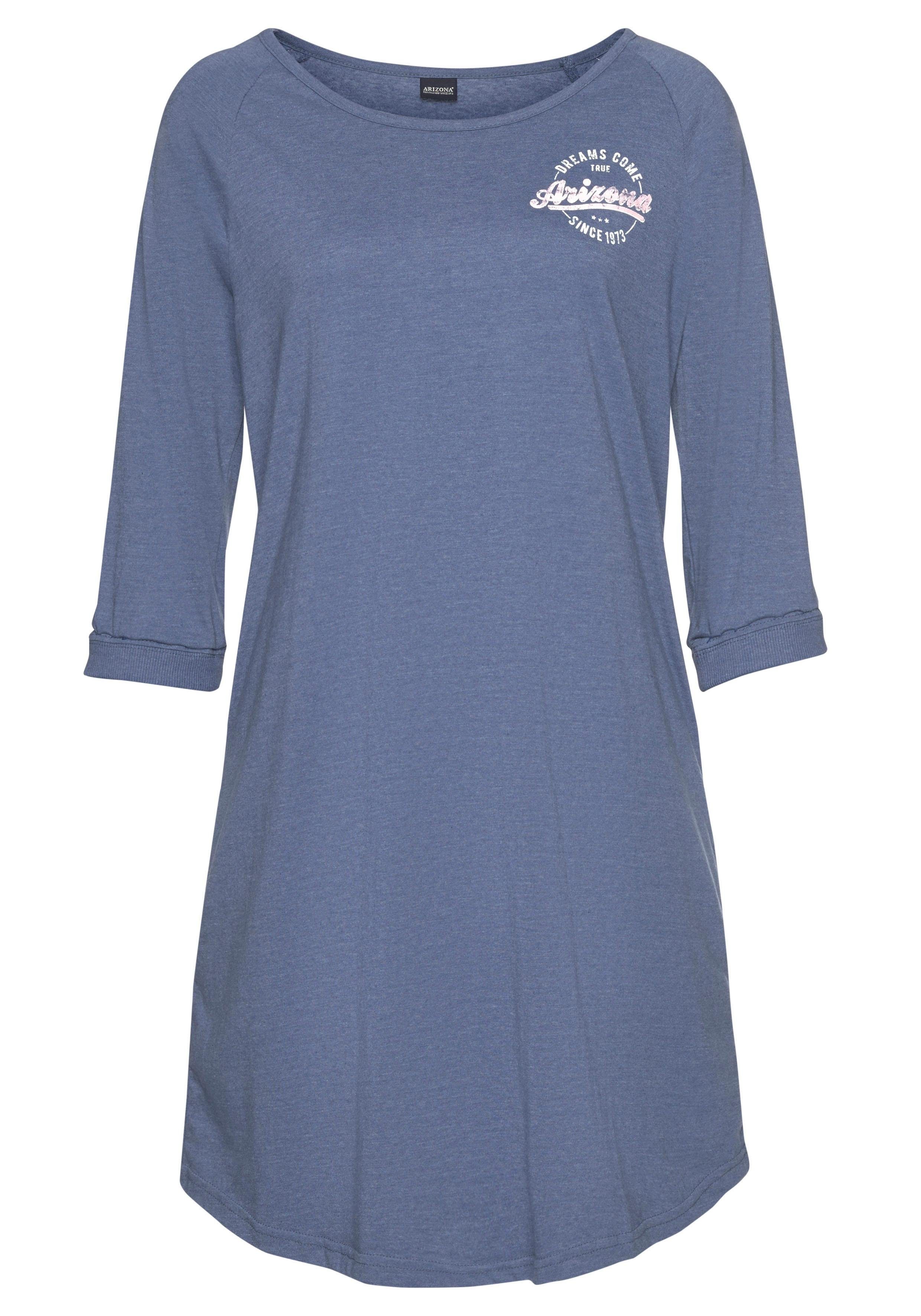 Arizona Nachthemd in college-look met folieprint