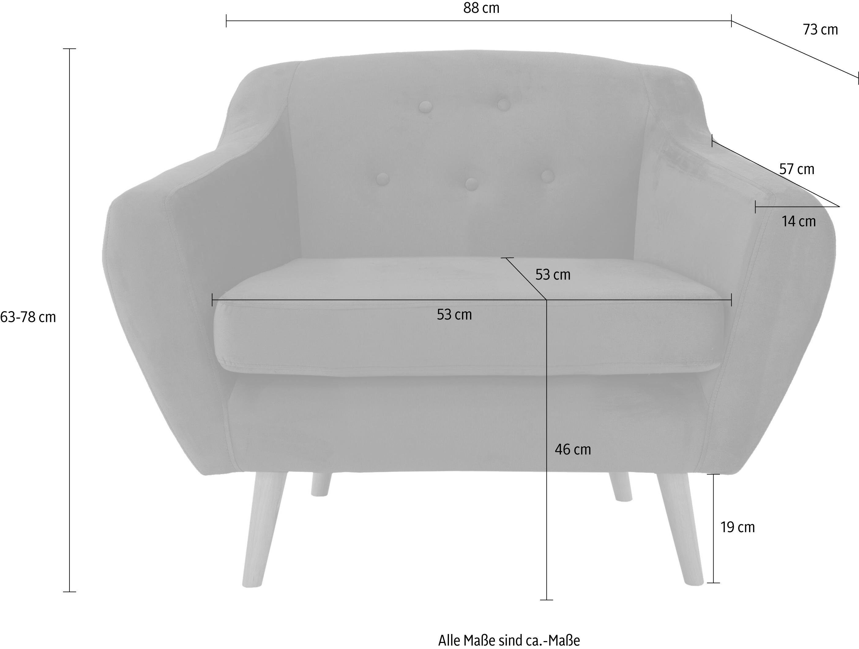 andas Fauteuil Hol met capitonnage achter in scandinavische stijl