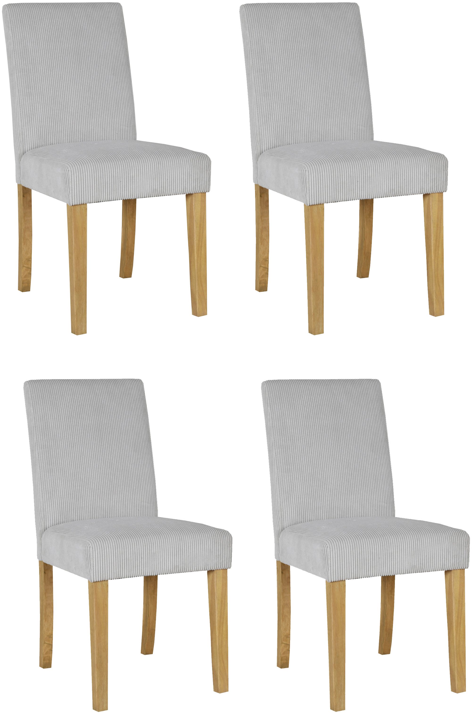 Home affaire Eetkamerstoel Winikon, TOPSELLER! Massief houten frame, moderne cordstof, comfortabel gepolsterd (set)