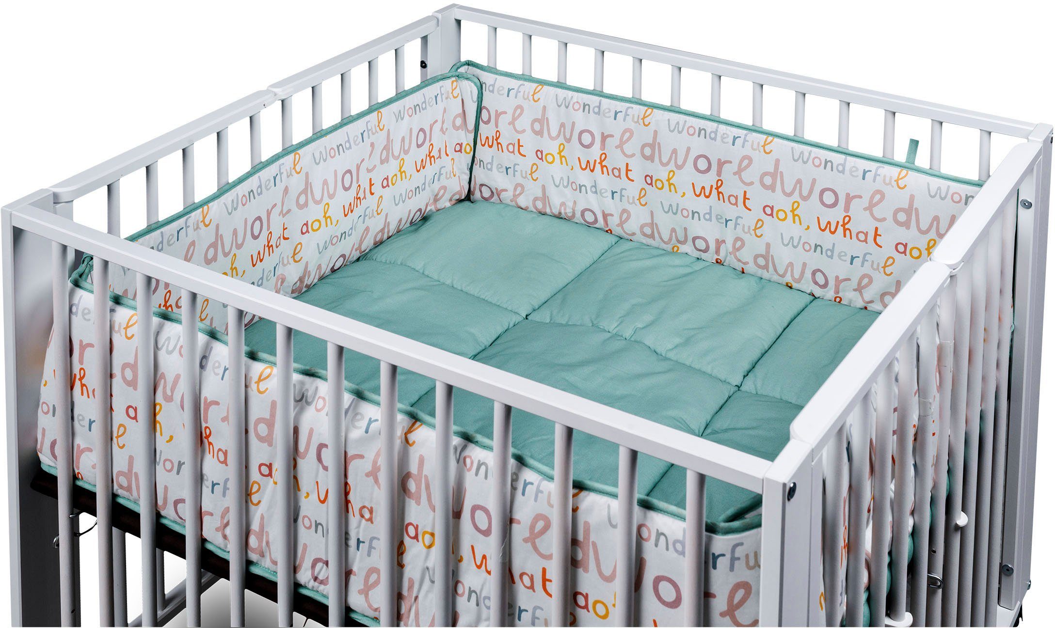 tiSsi® Boxkleed Moritz, 4-Eck, mint wonderful world (2-delig)