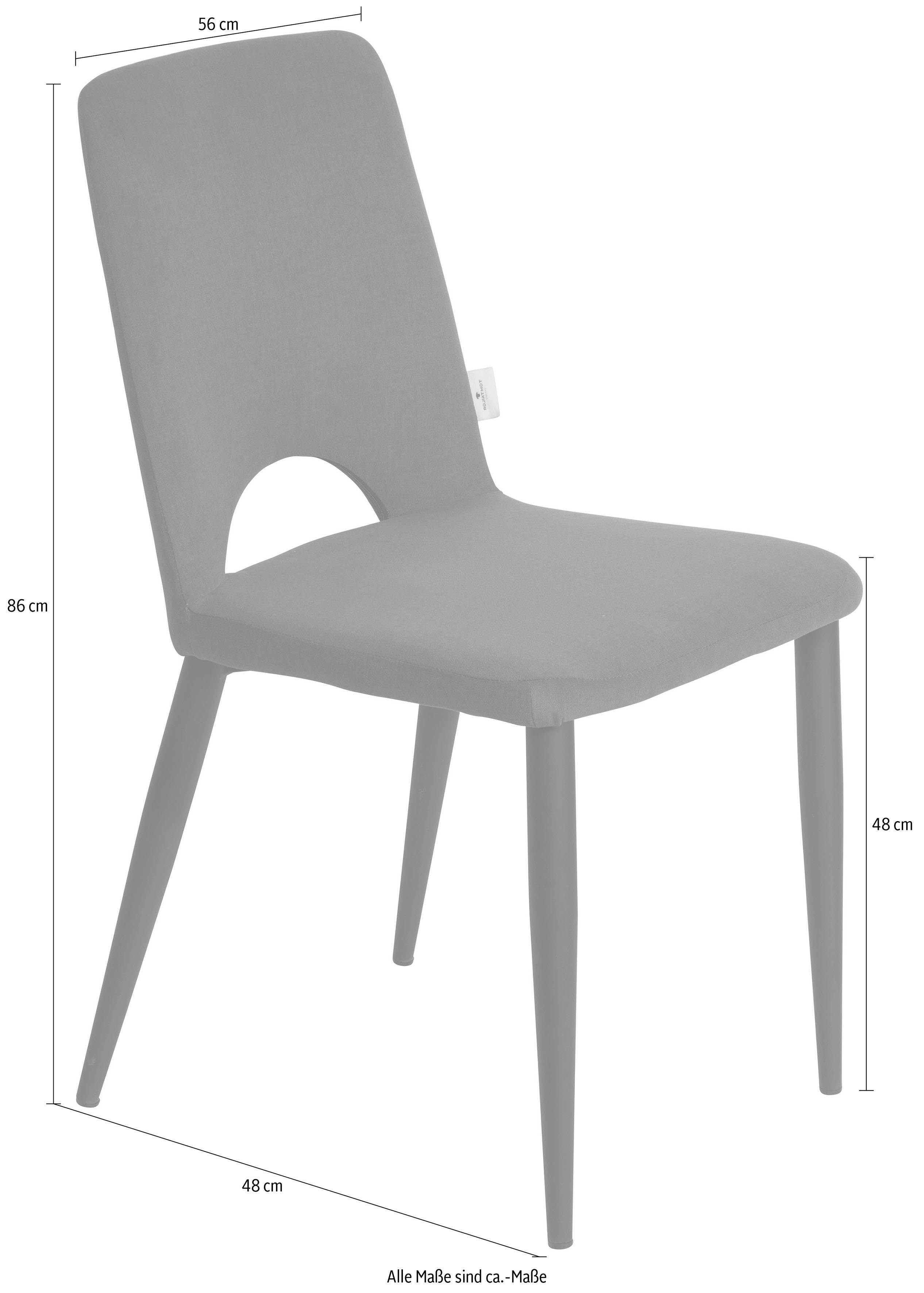 TOM TAILOR HOME Stoel T-VELVET CHAIR (set, 2 stuks)