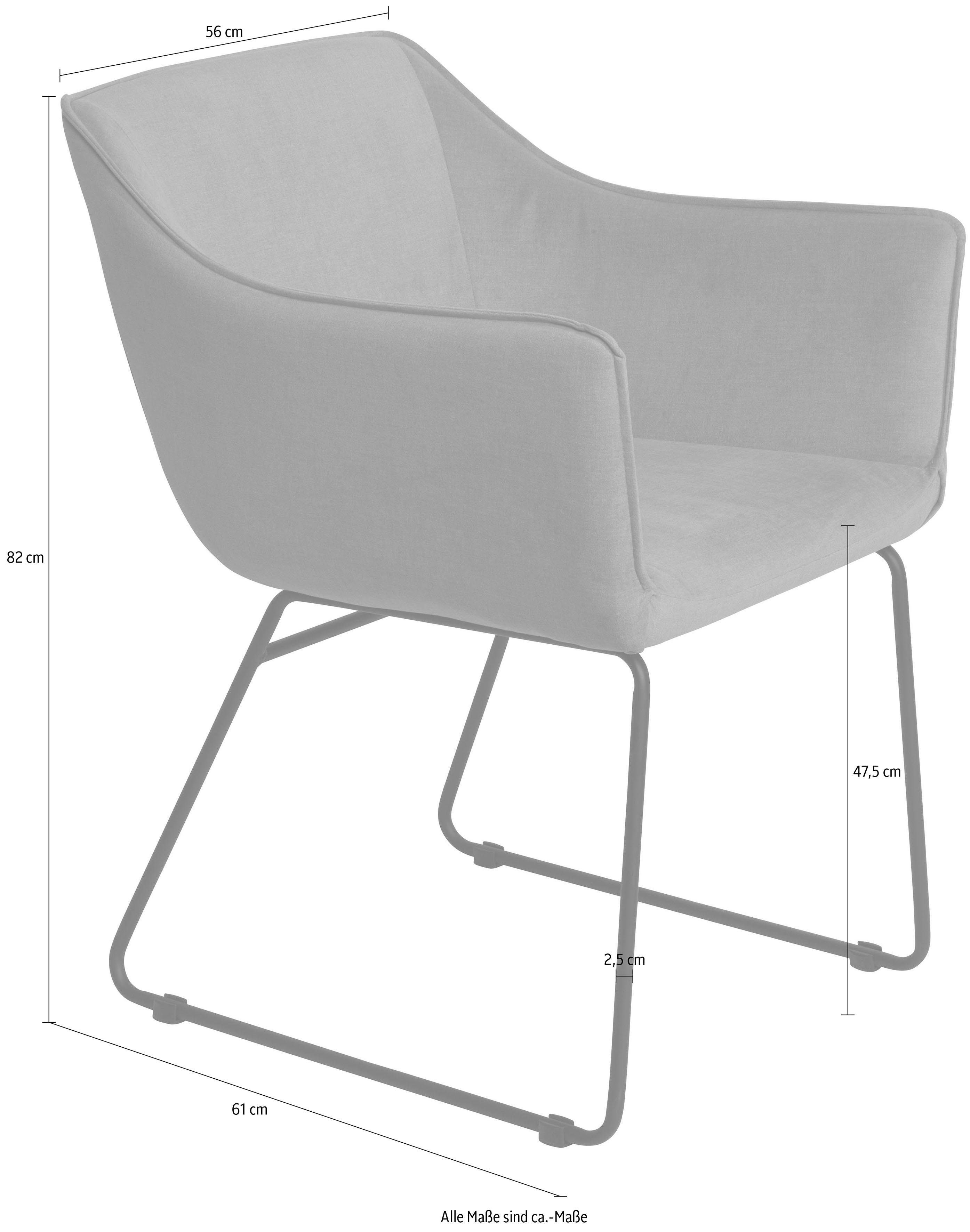 TOM TAILOR HOME Kuipstoel T-VELVET ARMCHAIR (set, 2 stuks)