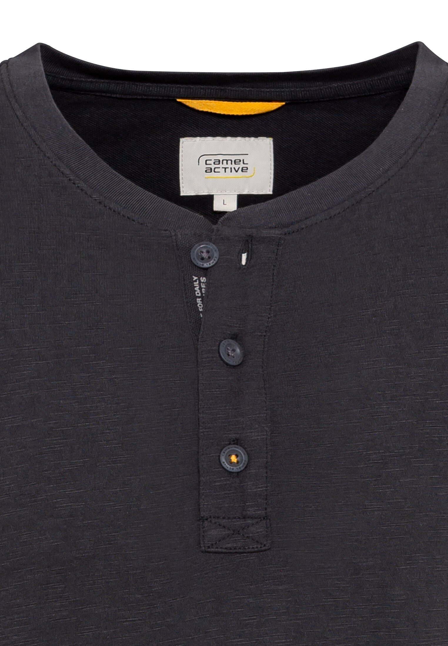 camel active Henleyshirt met geborduurd logo
