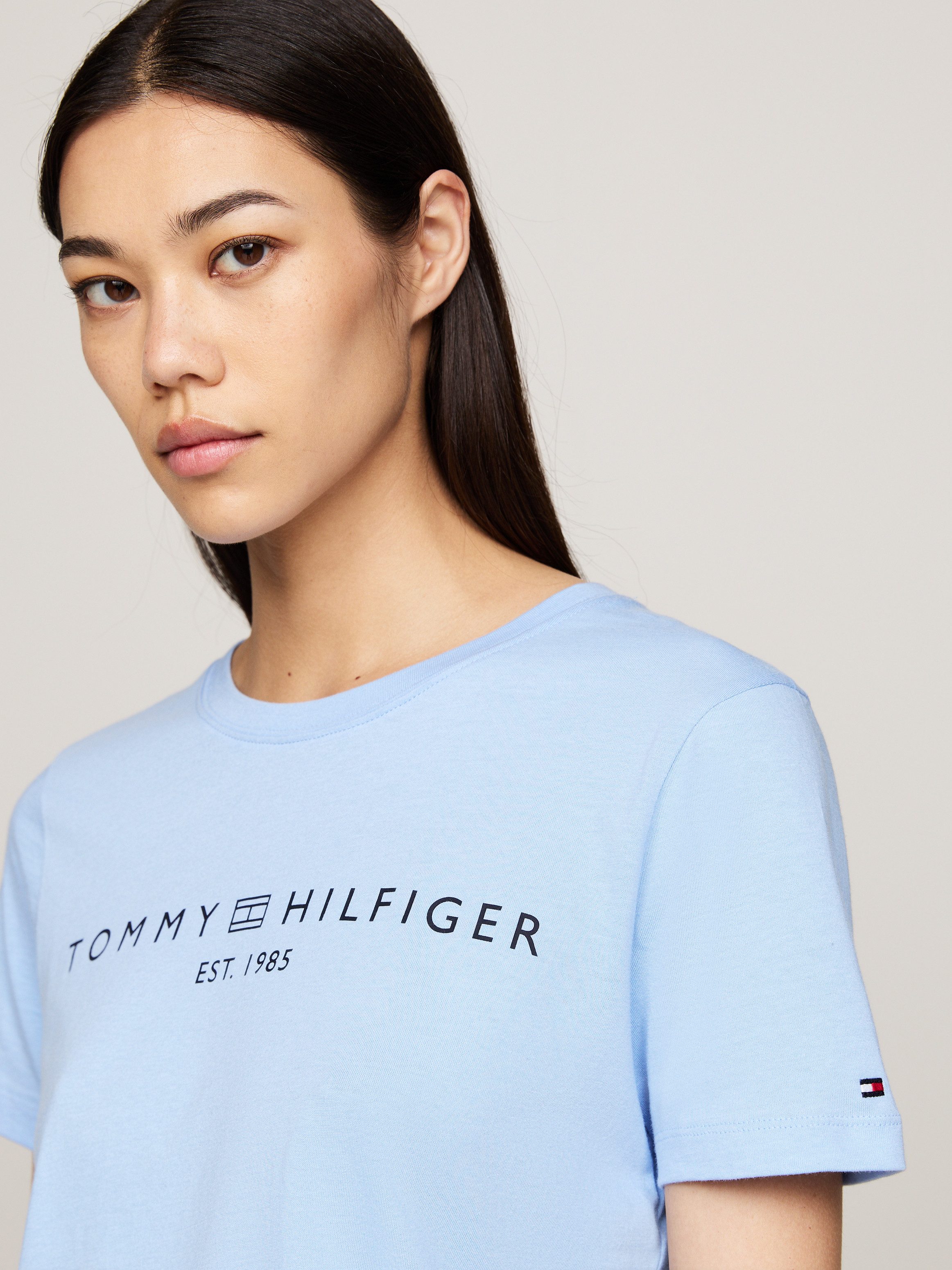 Tommy Hilfiger T-shirt REG CORP LOGO C-NK SS met een logo-opschrift